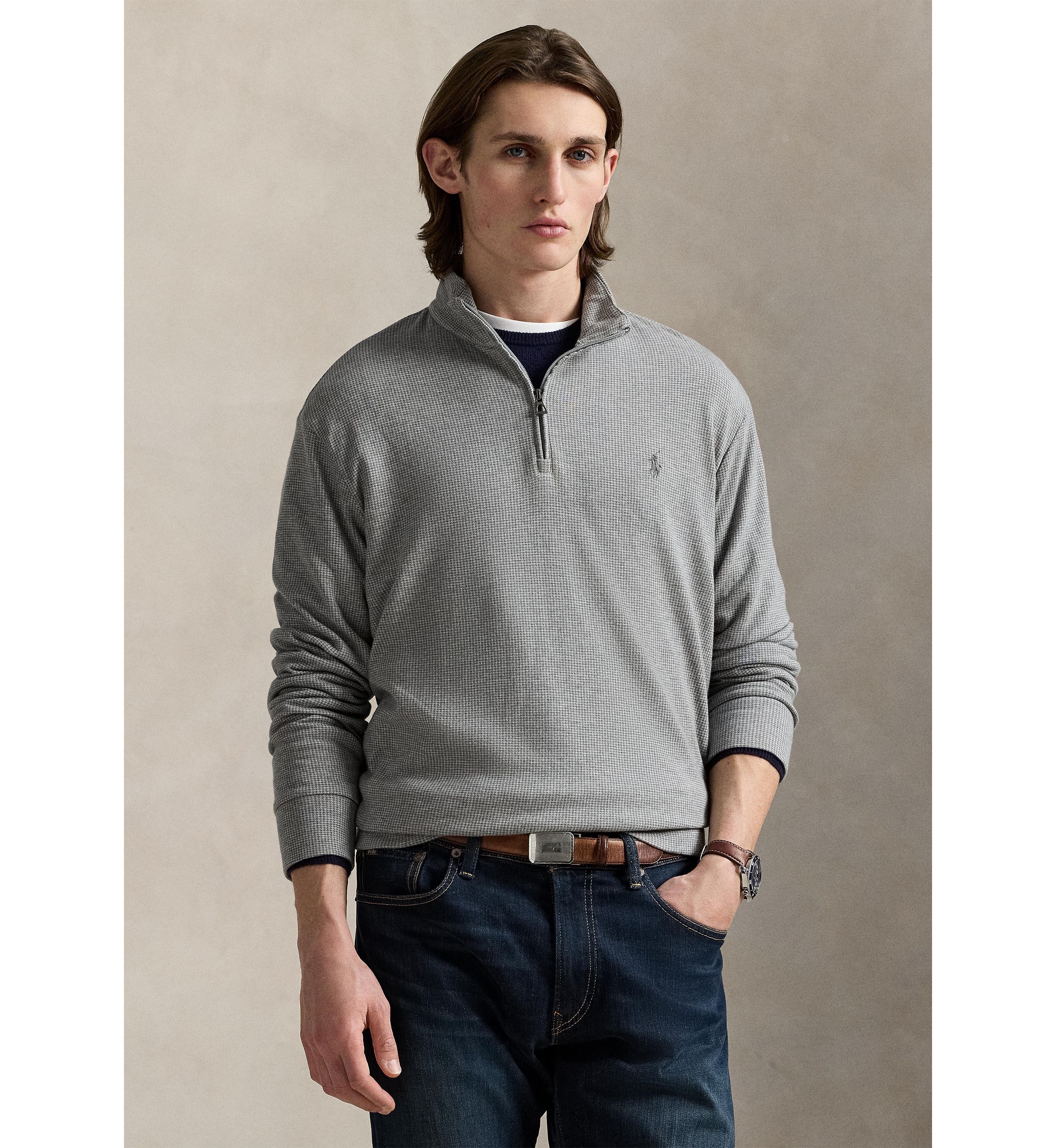 Luxury Jersey Houndstooth Pullover