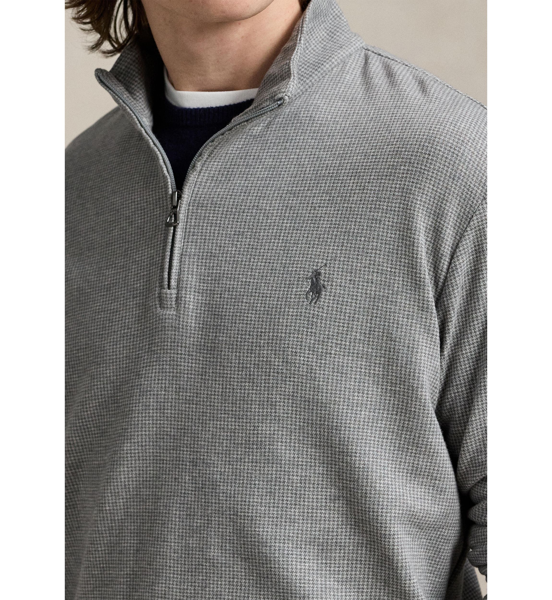 Luxury Jersey Houndstooth Pullover
