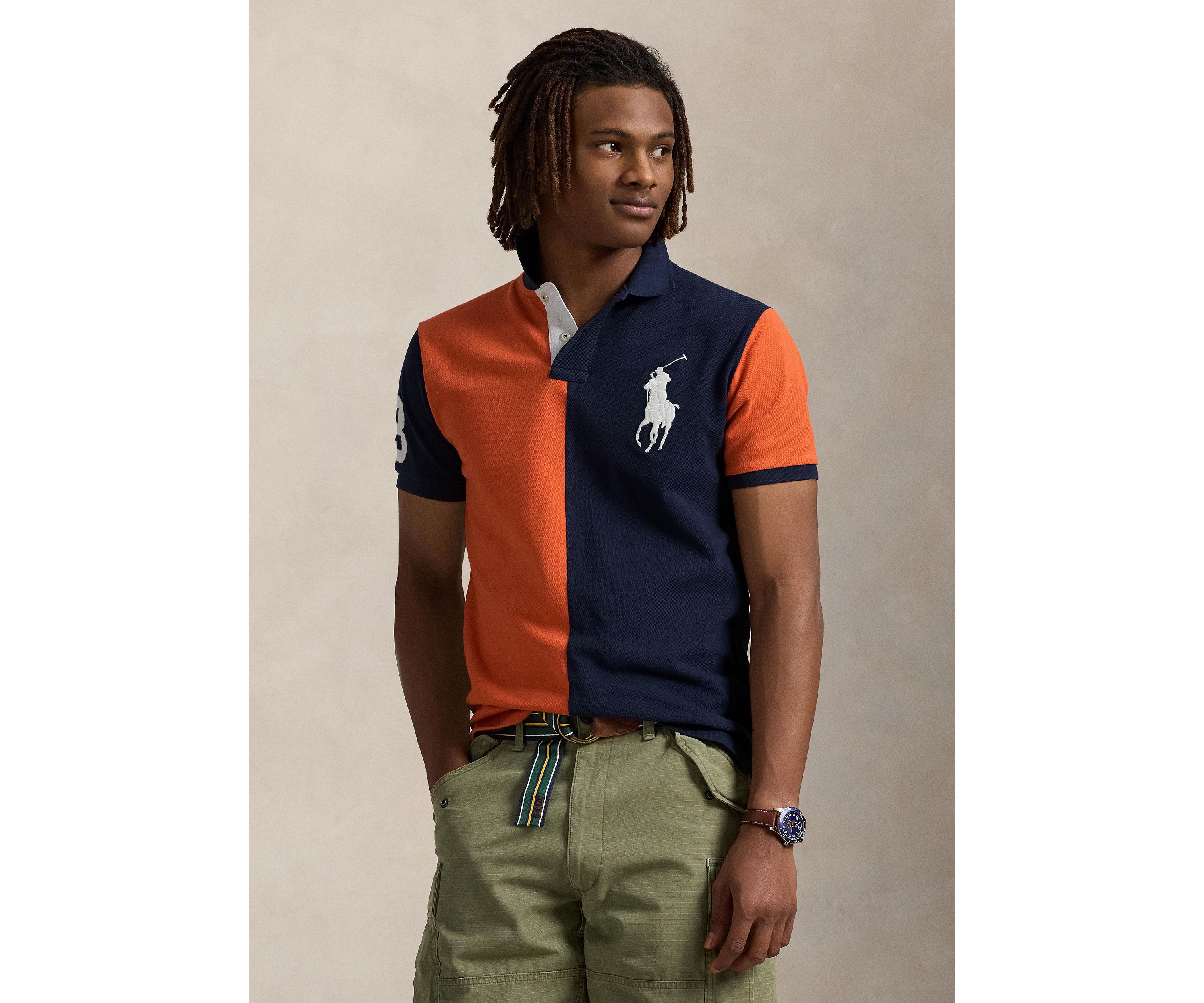 Classic Fit Big Pony Mesh Polo Shirt