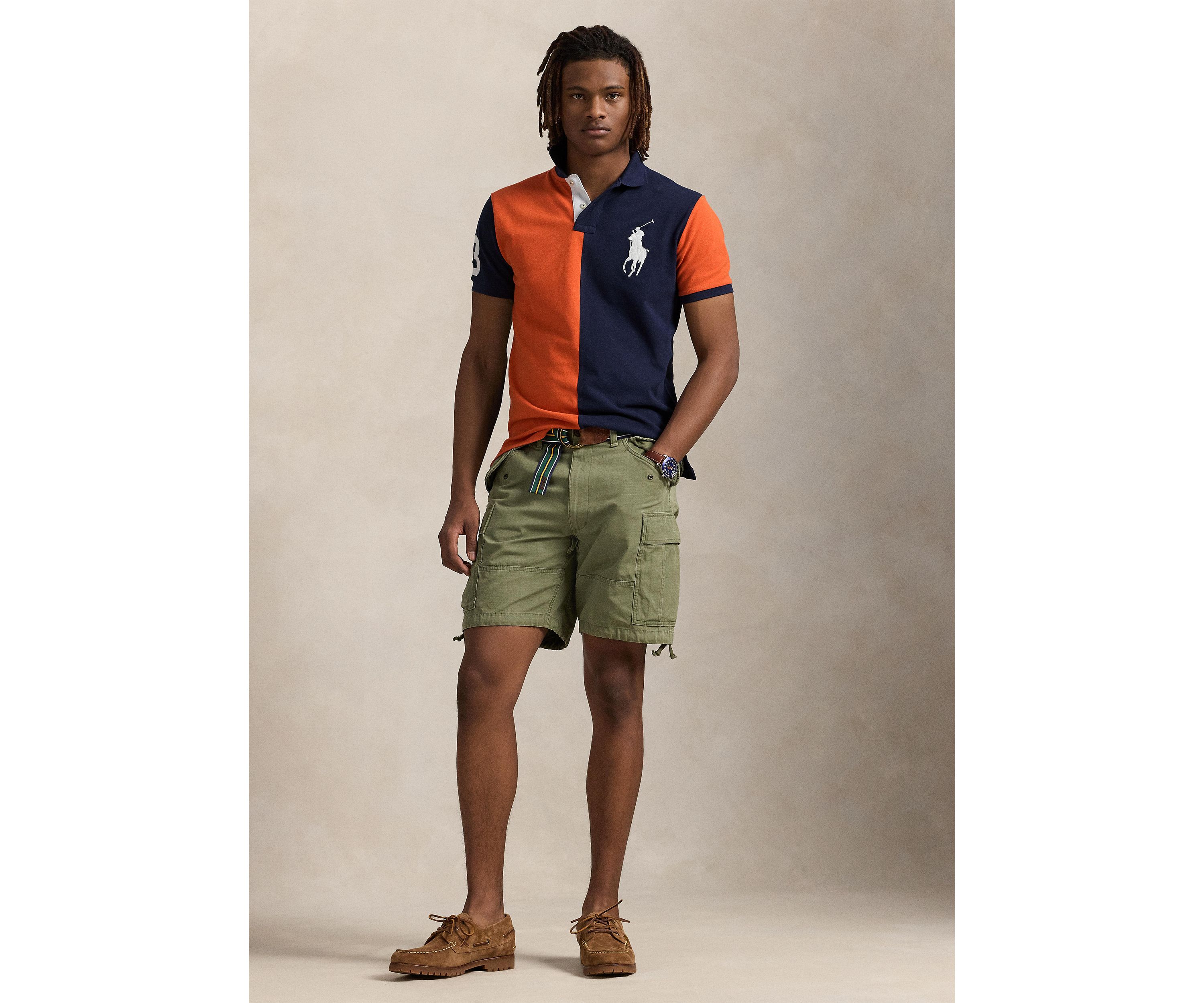 Classic Fit Big Pony Mesh Polo Shirt