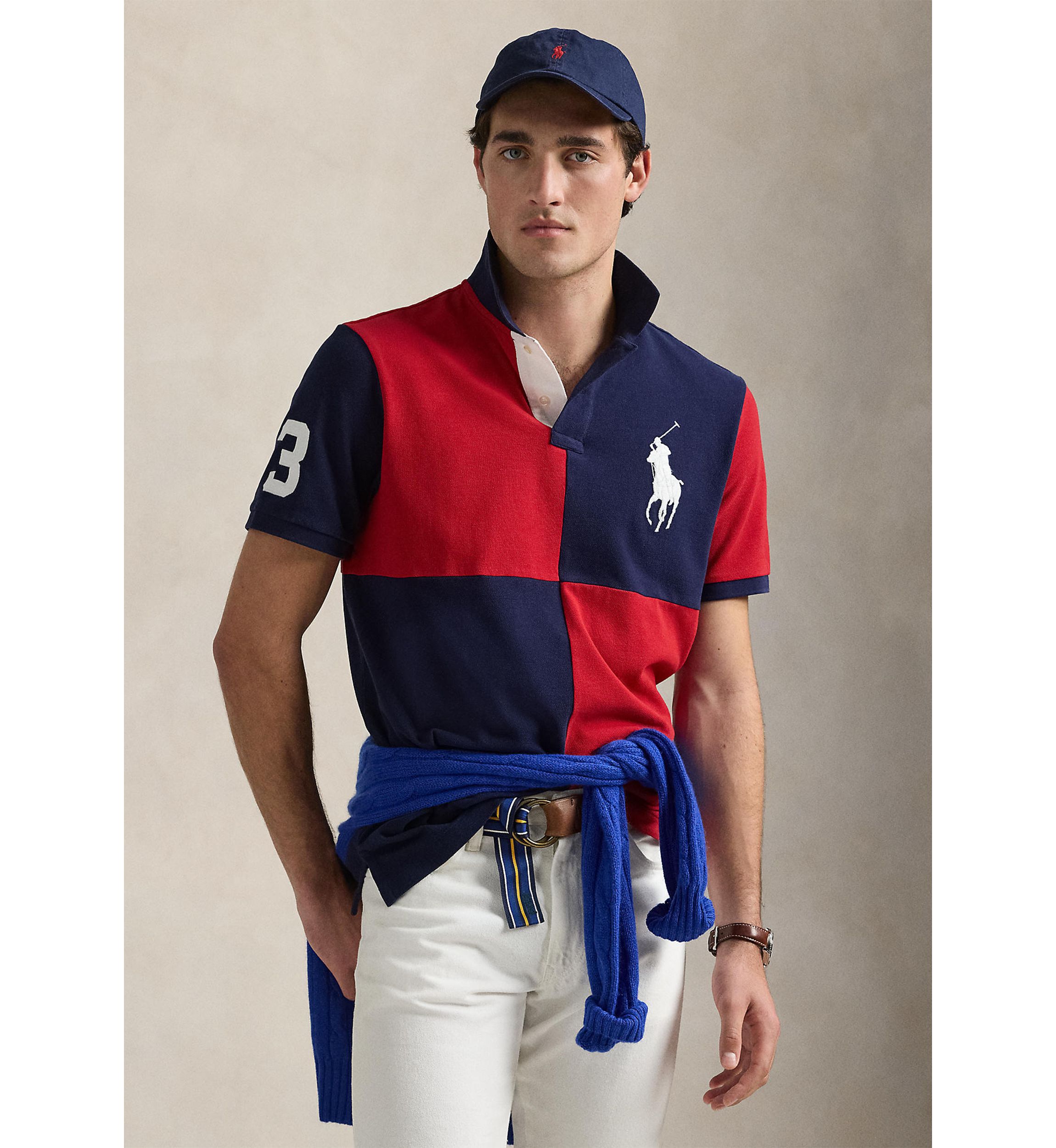 Classic Fit Big Pony Mesh Polo Shirt