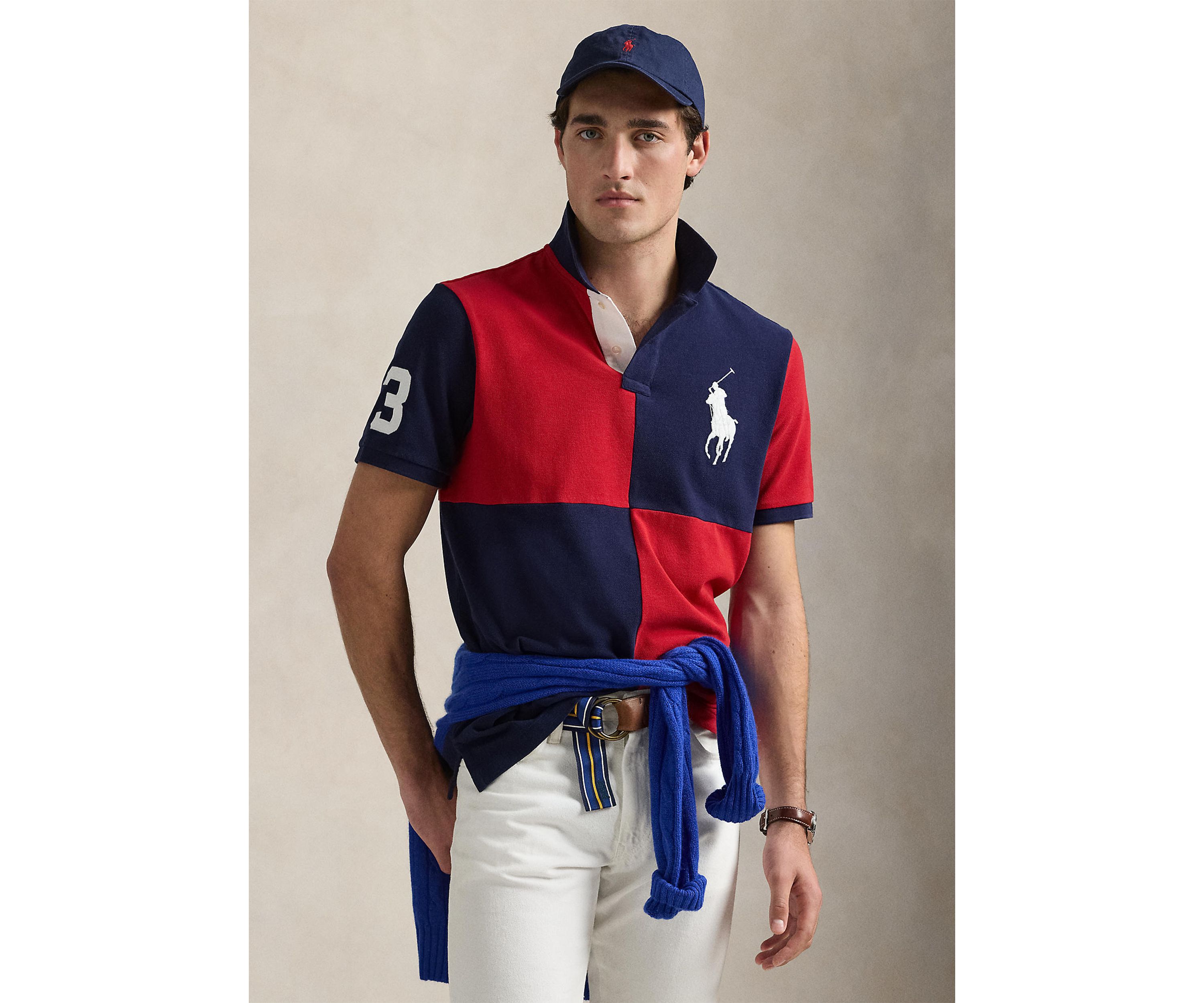 Classic Fit Big Pony Mesh Polo Shirt