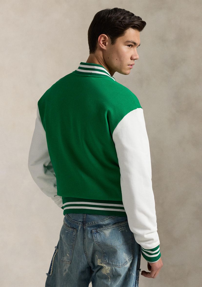 Fleece Graphic Baseball Jacket