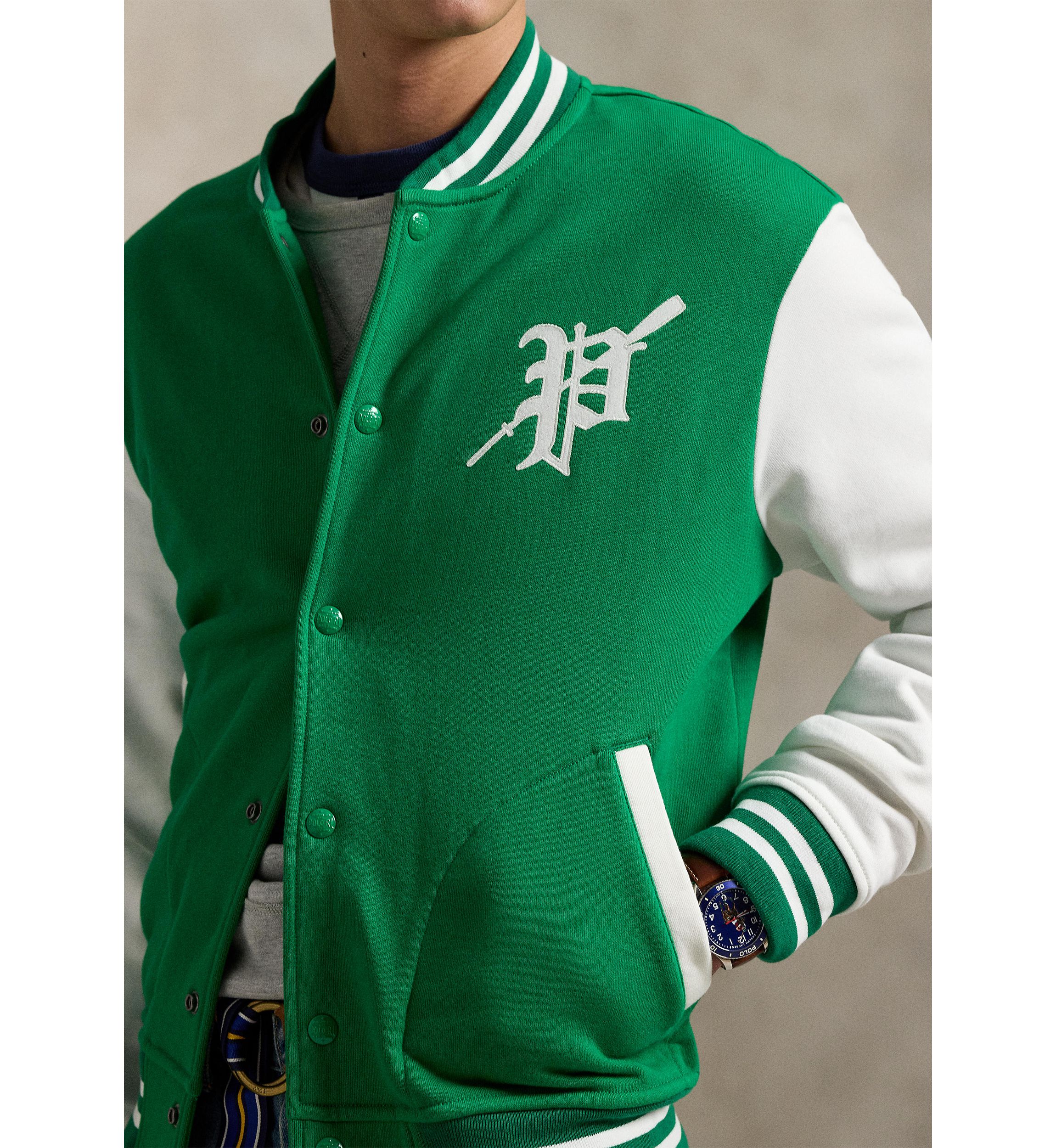 Fleece Graphic Baseball Jacket