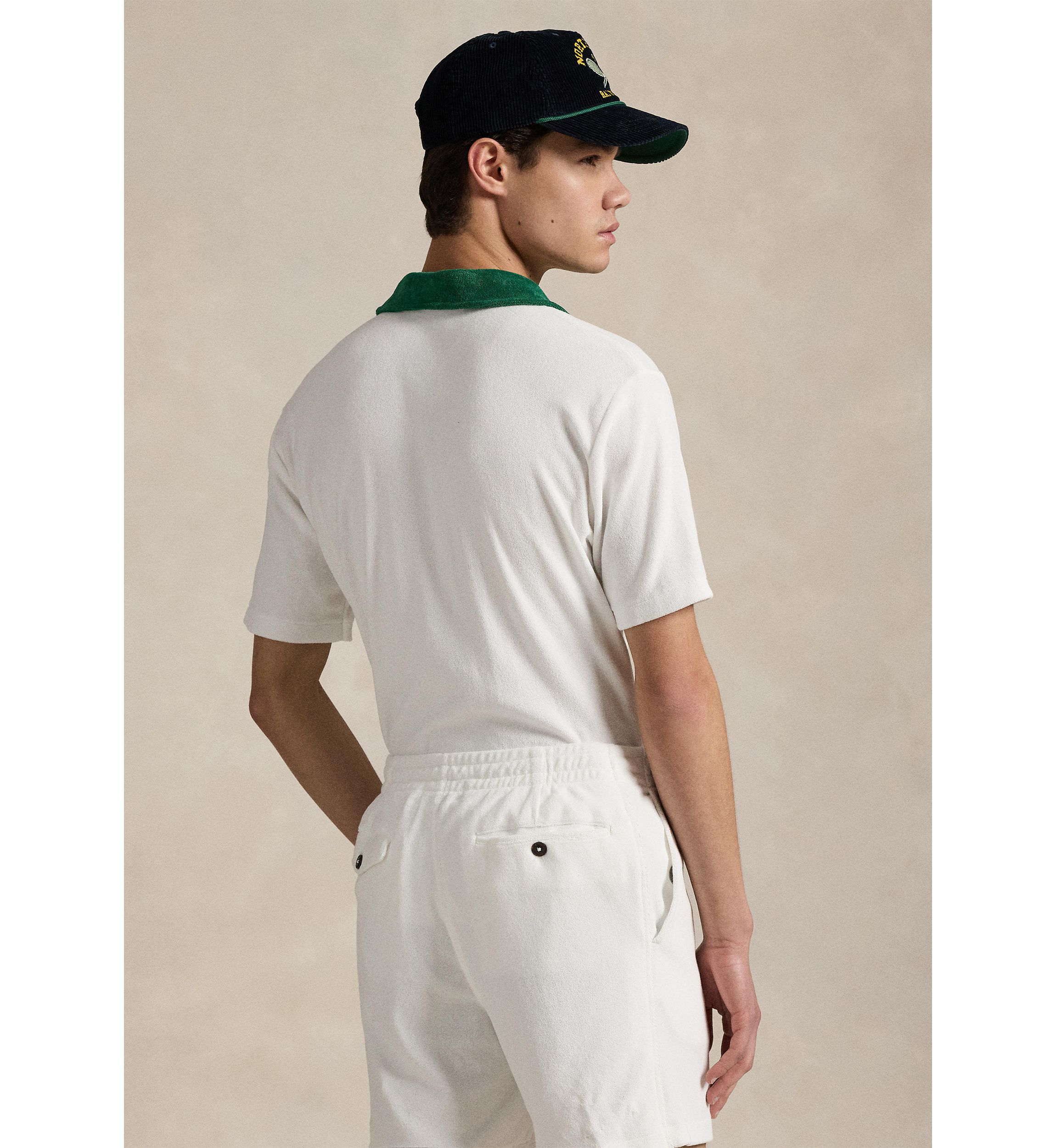 Standard Fit Terry Graphic Polo Shirt