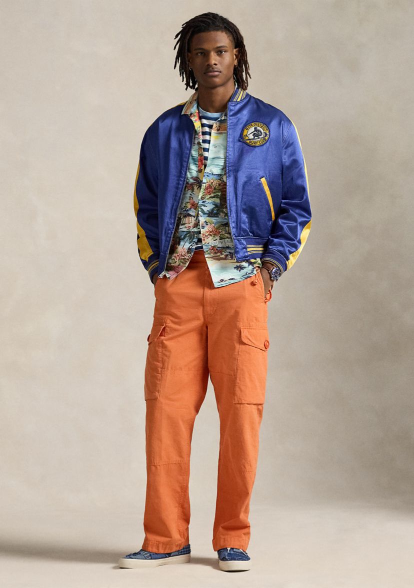 Classic Fit Patchwork Print Camp Shirt