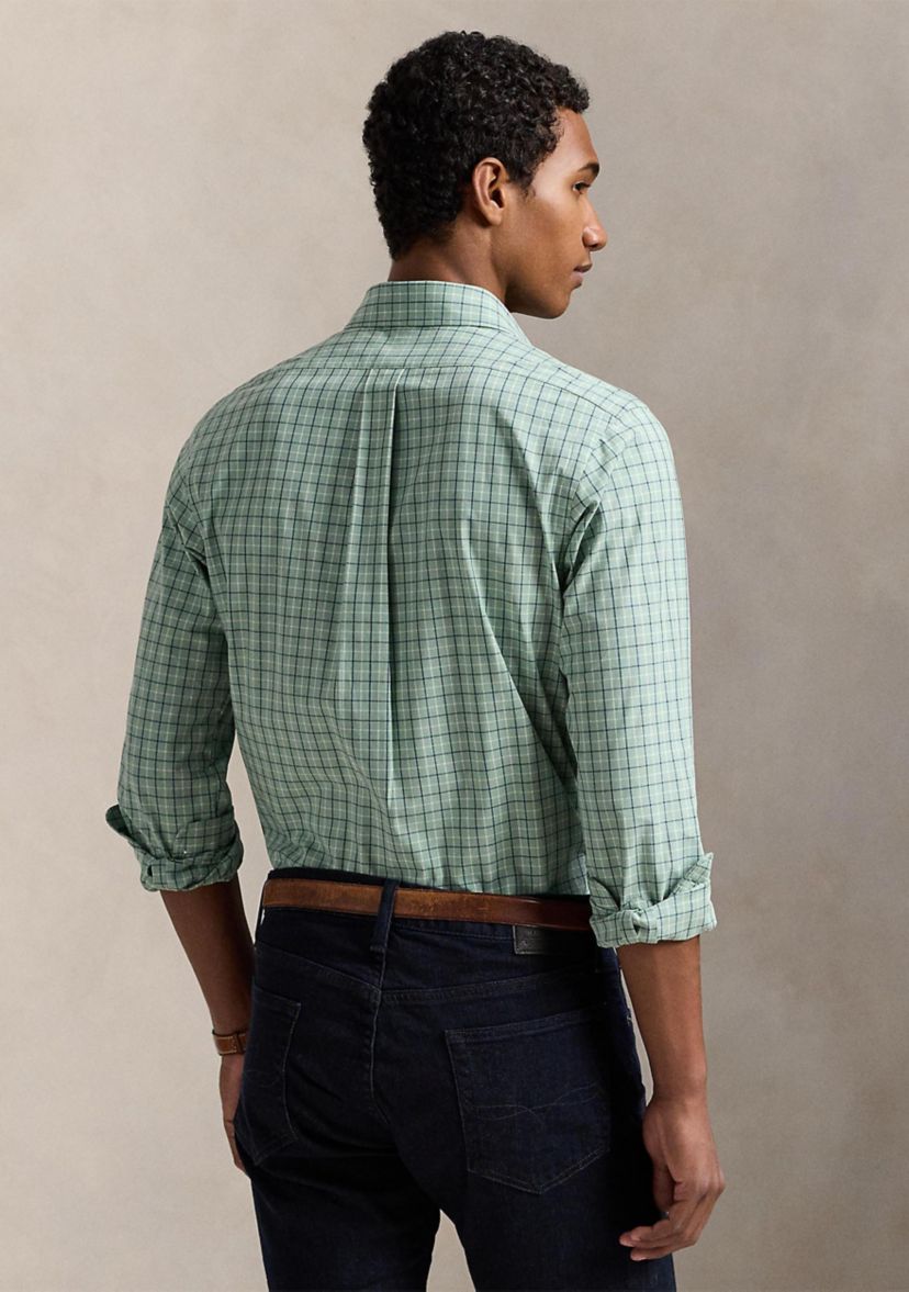 Classic Fit Checked Stretch Poplin Shirt