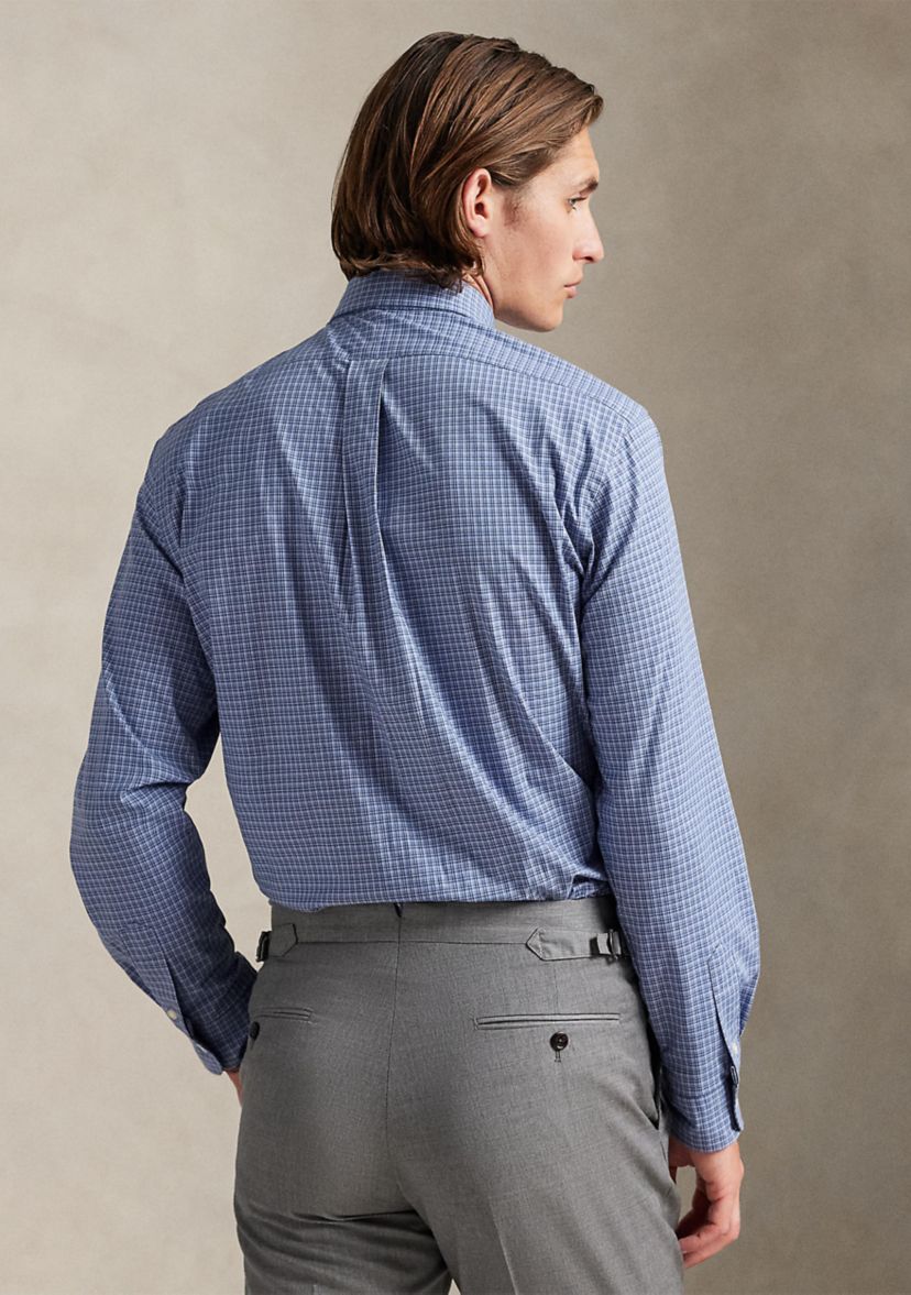 Classic Fit Checked Stretch Poplin Shirt