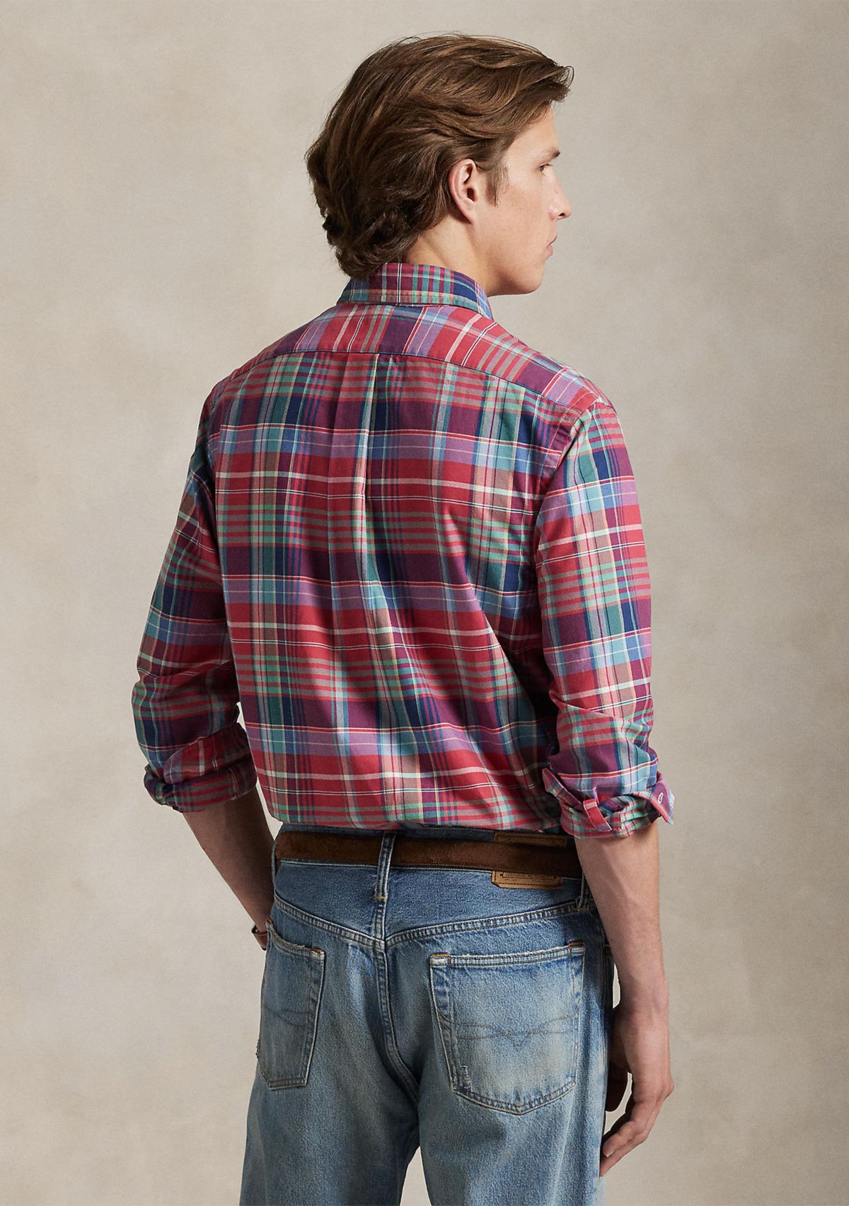 Classic Fit Plaid Oxford Shirt