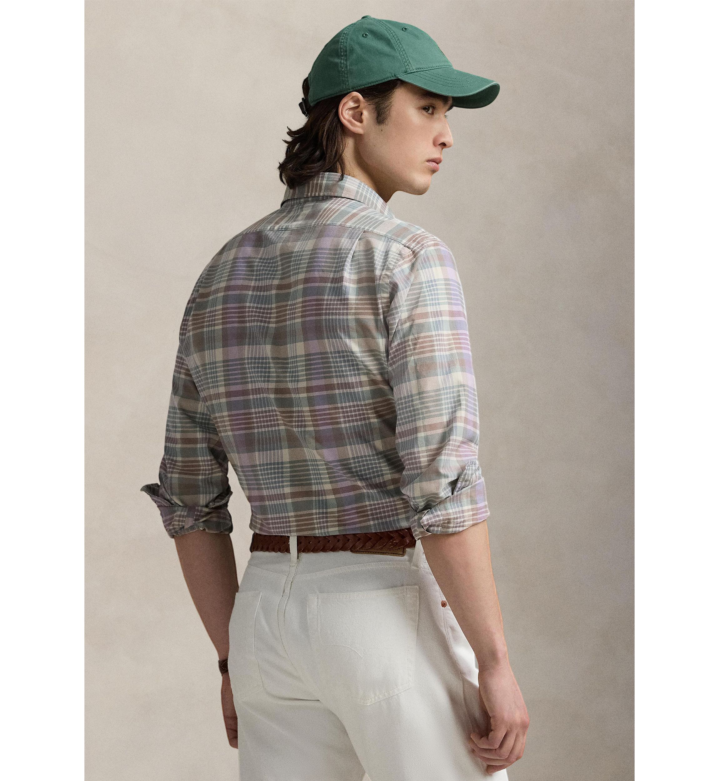 Classic Fit Plaid Oxford Shirt