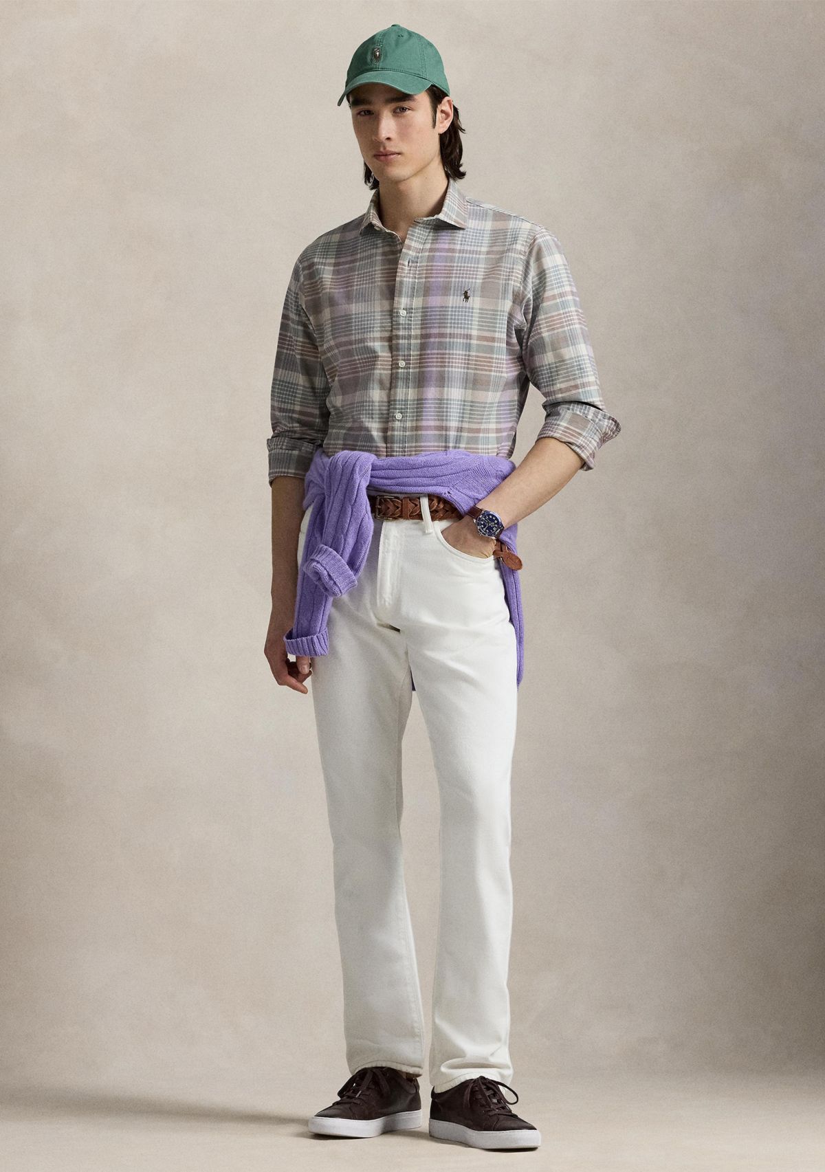 Classic Fit Plaid Oxford Shirt