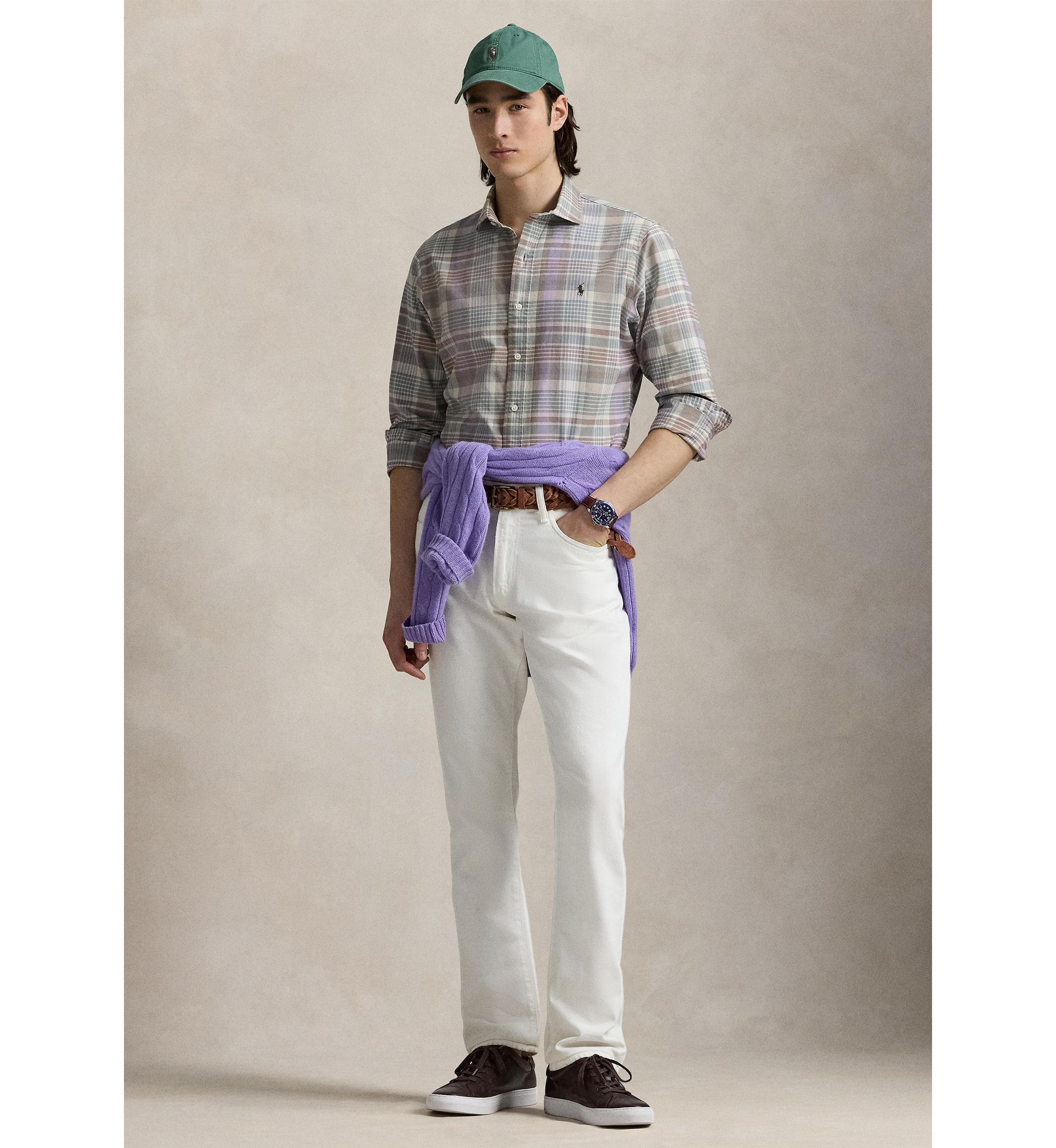 Classic Fit Plaid Oxford Shirt