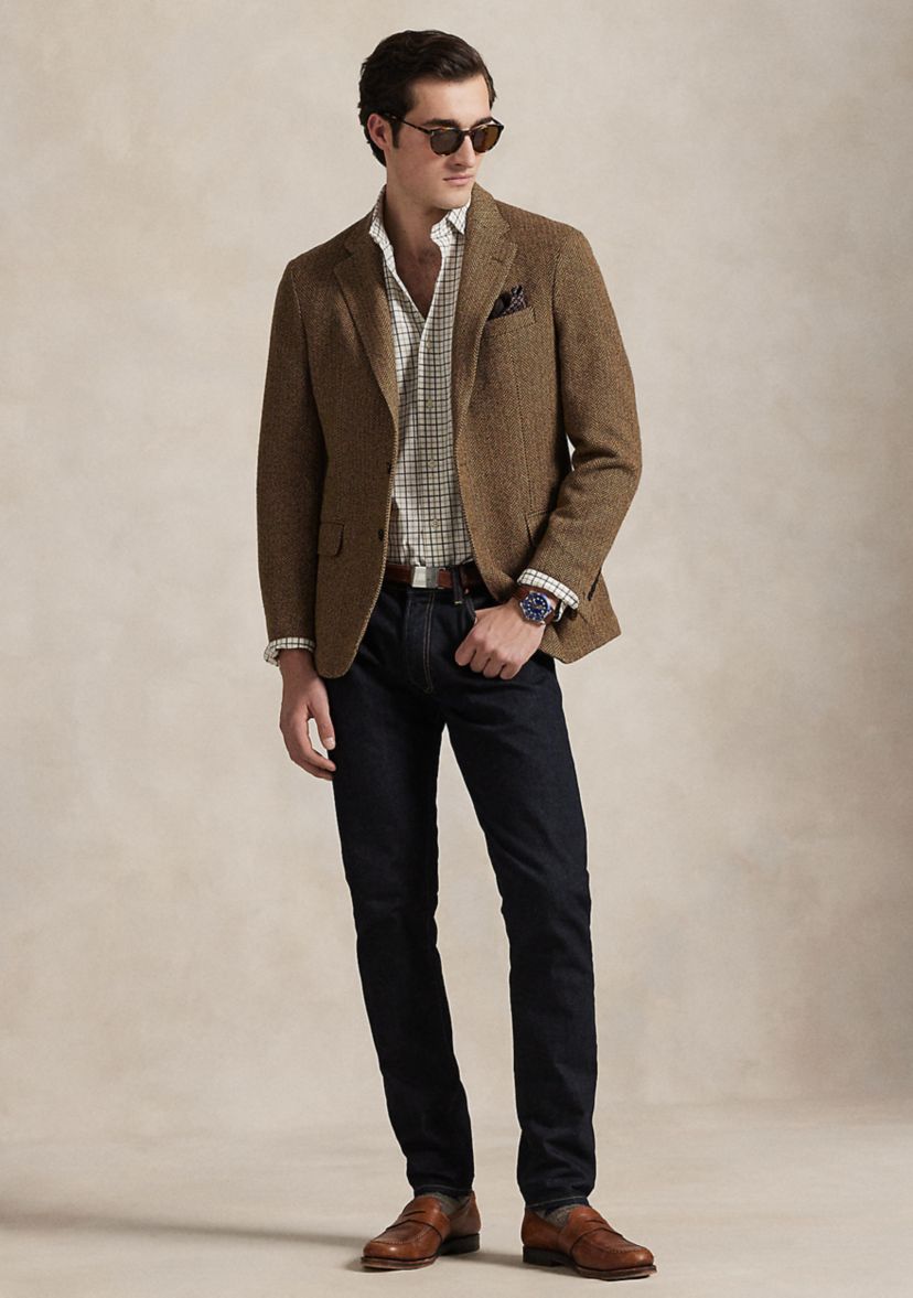 Classic Fit Plaid Stretch Poplin Shirt