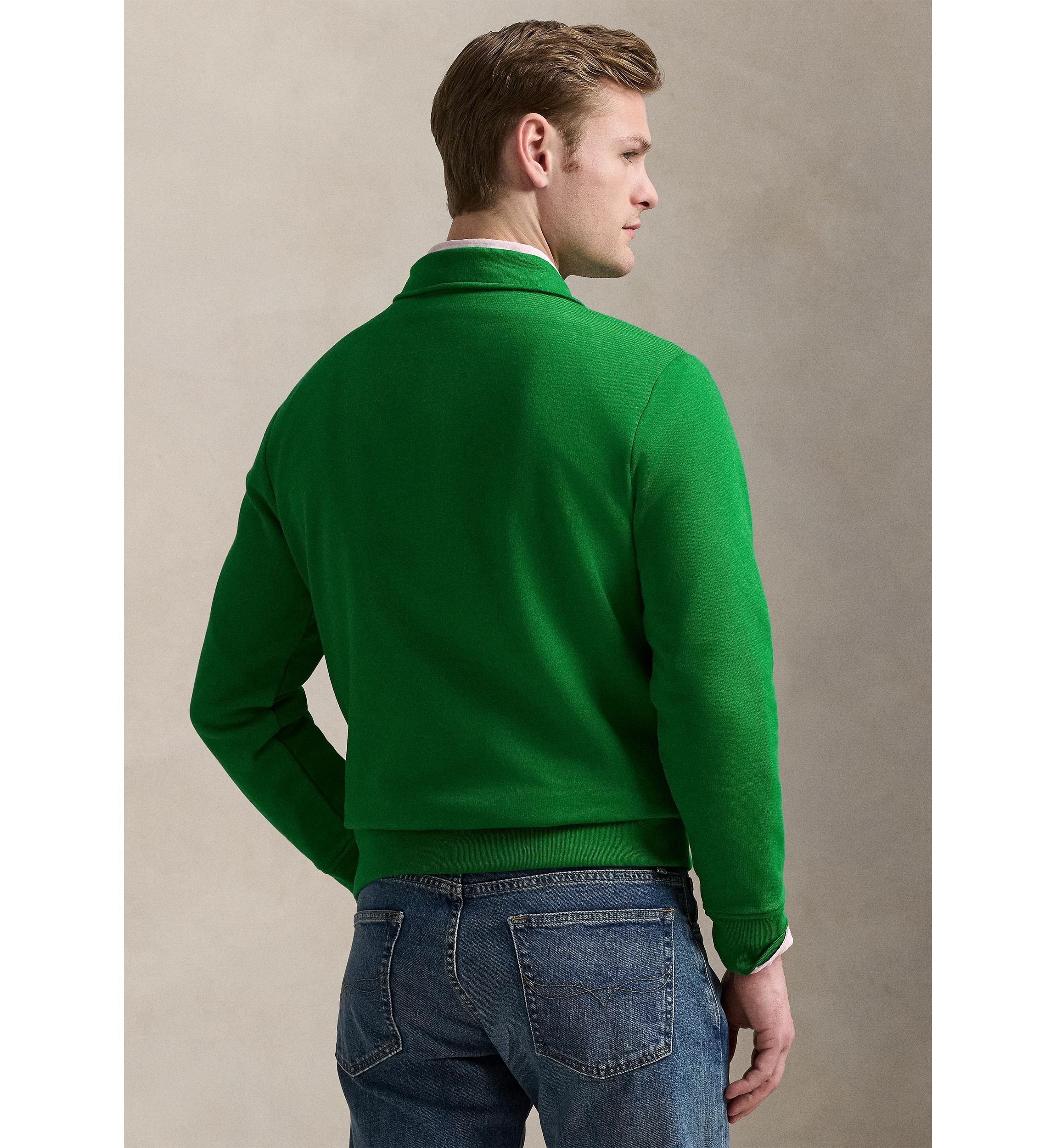 Logo Fleece Collared Sweatshirt