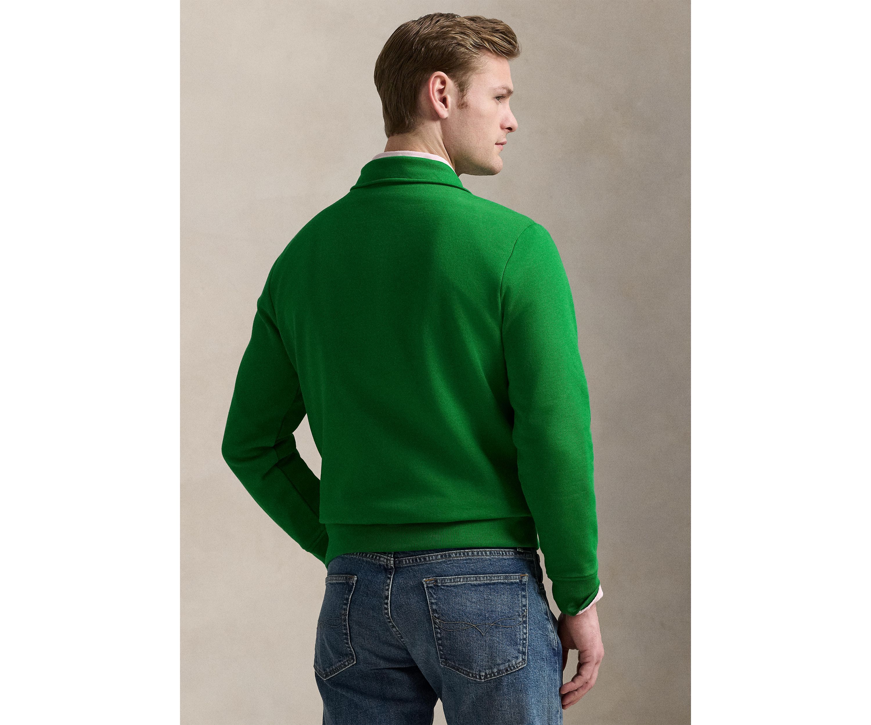 Logo Fleece Collared Sweatshirt