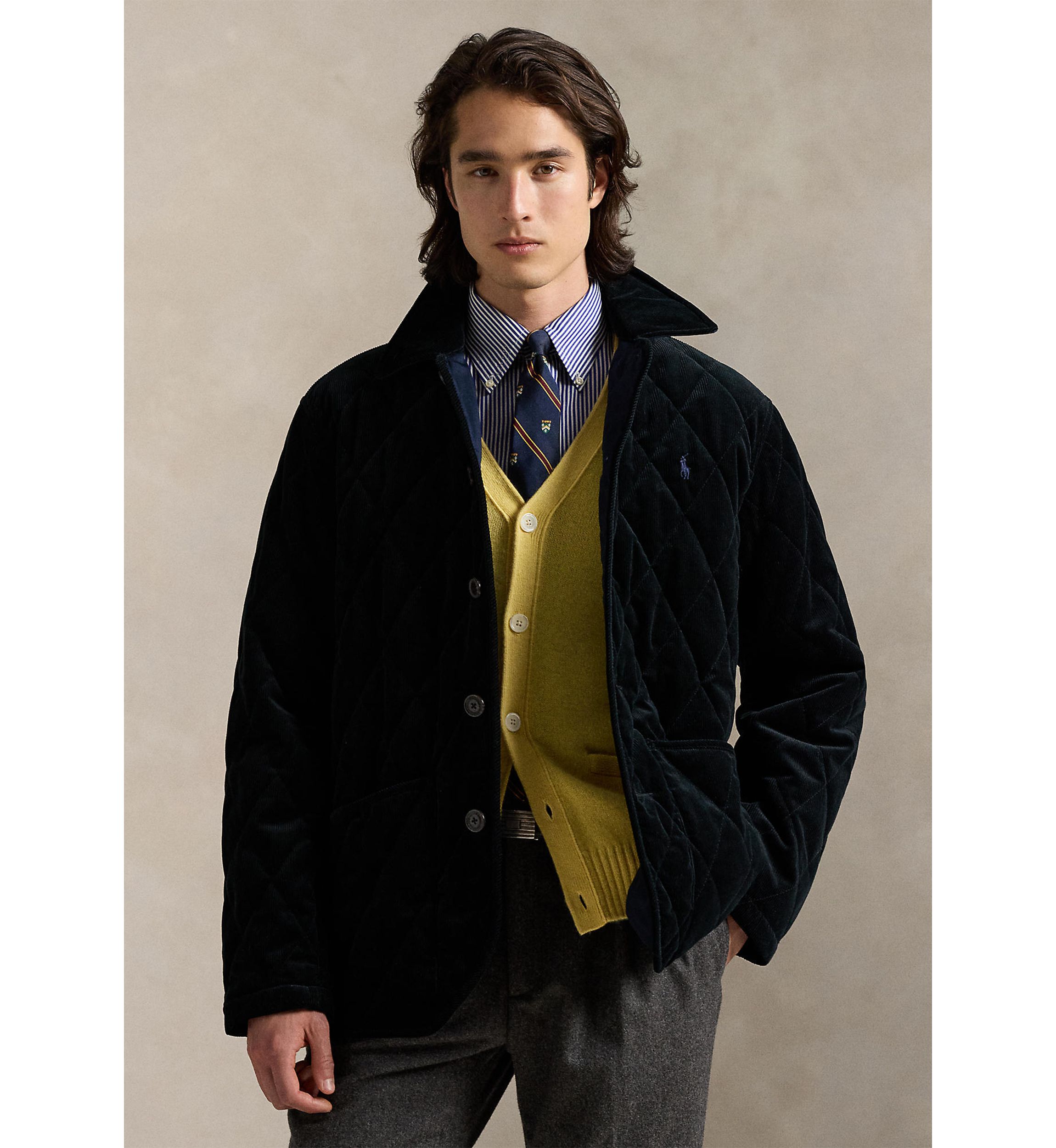 Quilted Corduroy Car Coat
