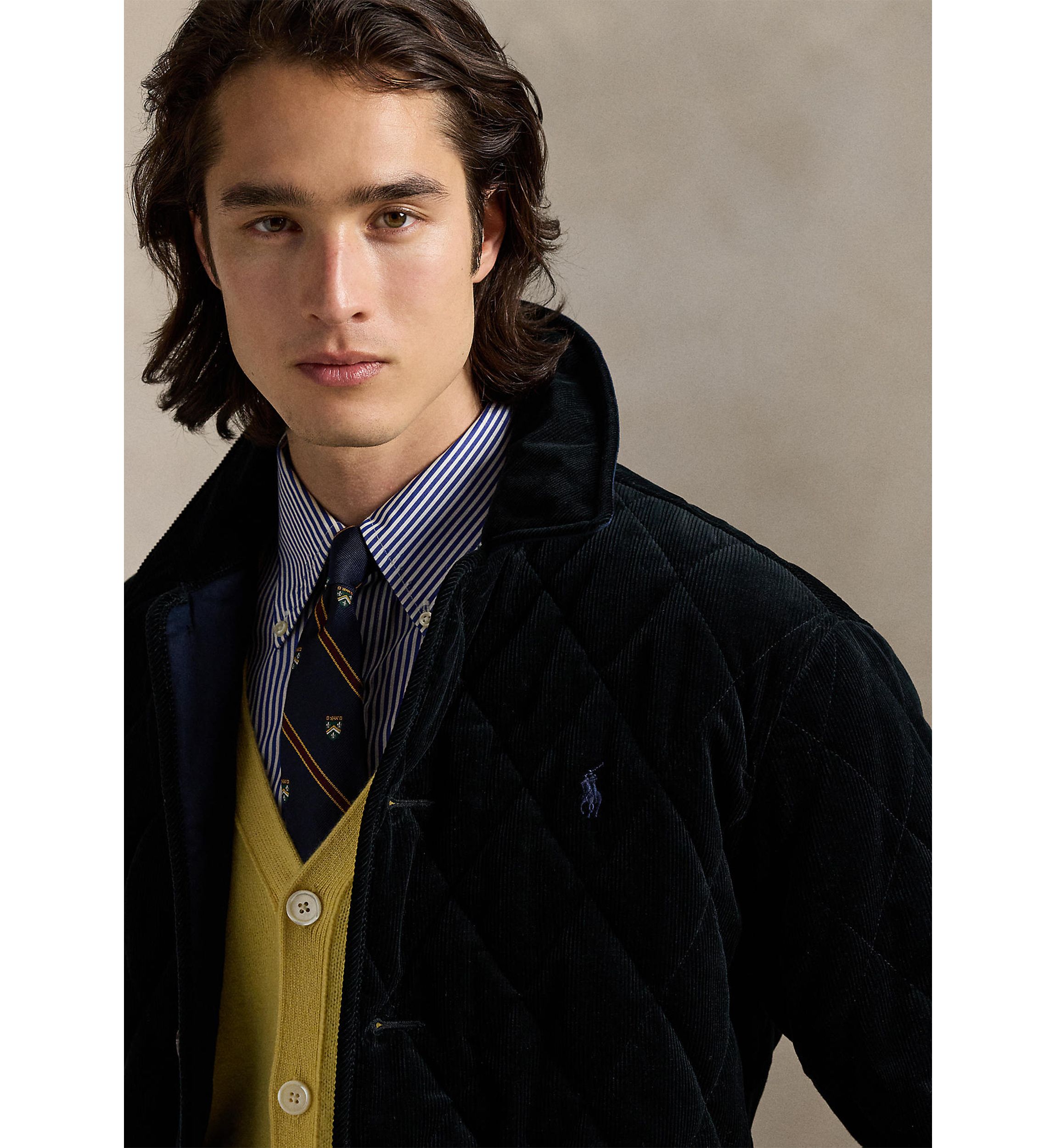 Quilted Corduroy Car Coat