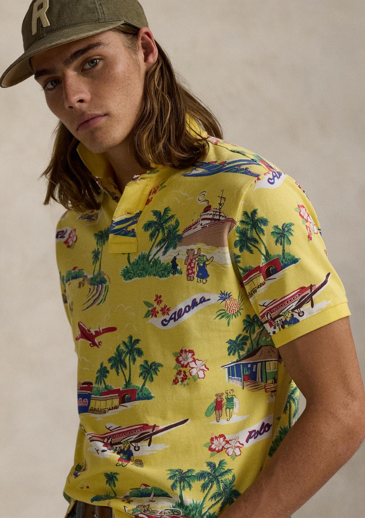 Classic Fit Polo Bear Mesh Polo Shirt