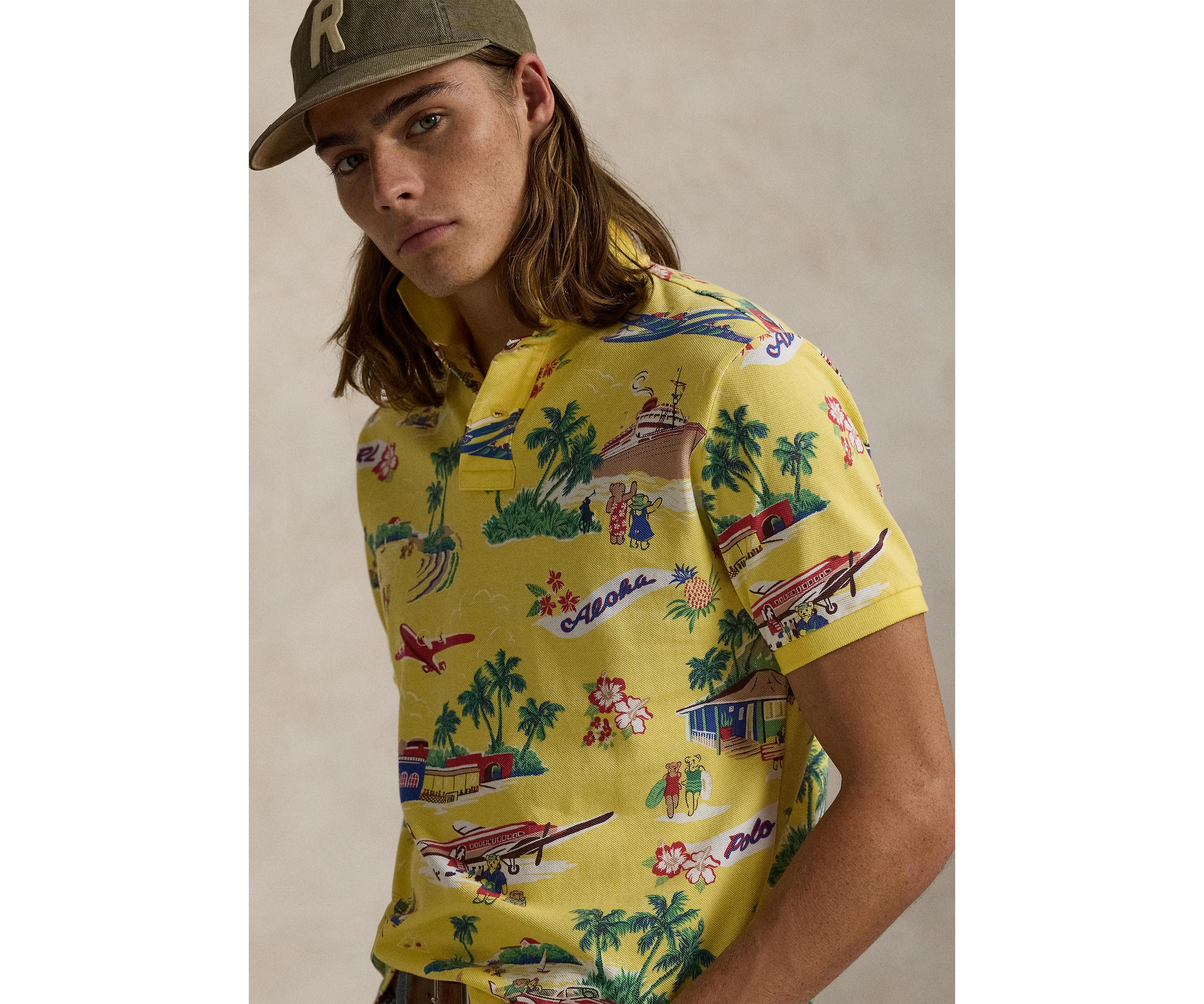 Classic Fit Polo Bear Mesh Polo Shirt