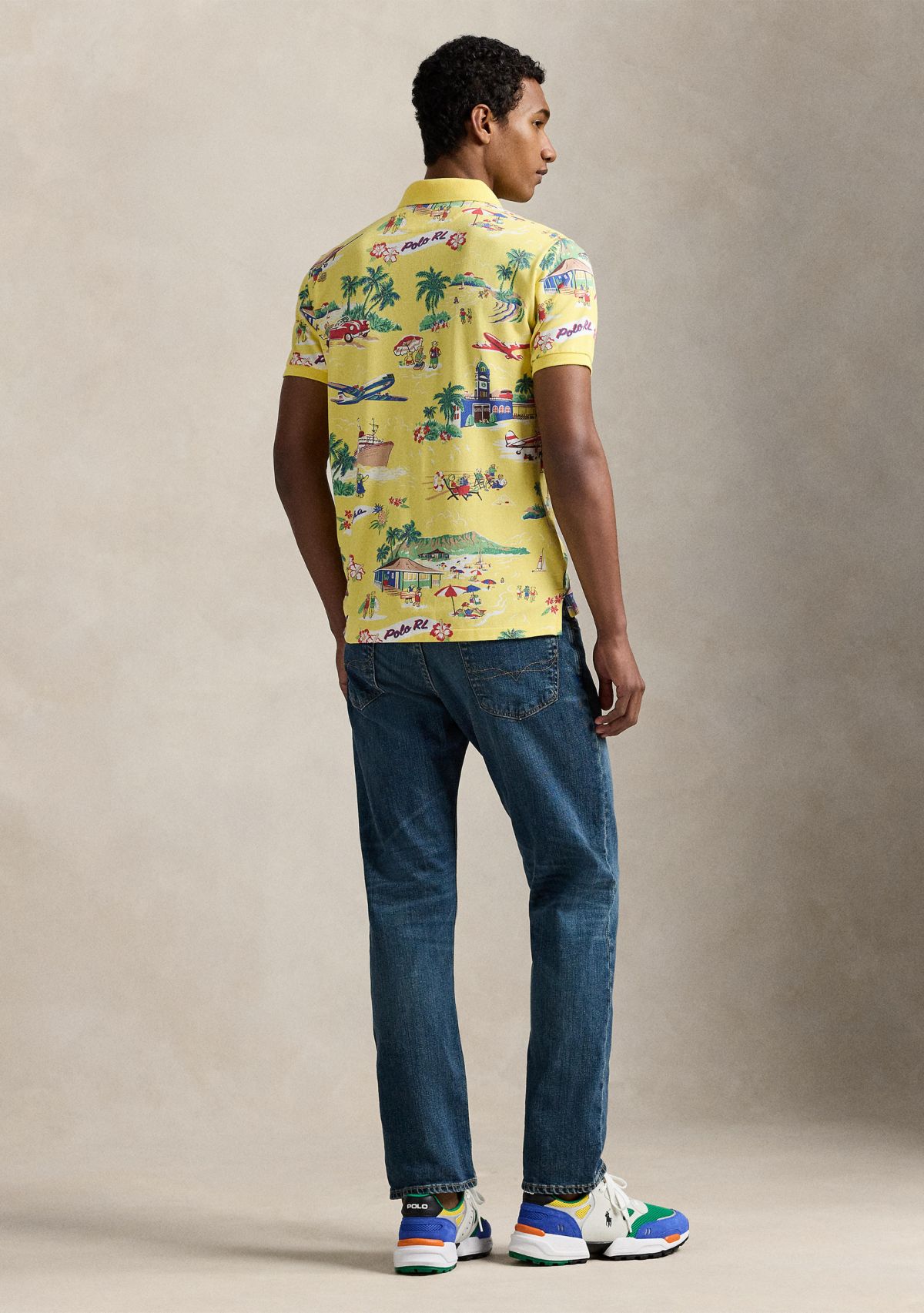 Classic Fit Polo Bear Mesh Polo Shirt