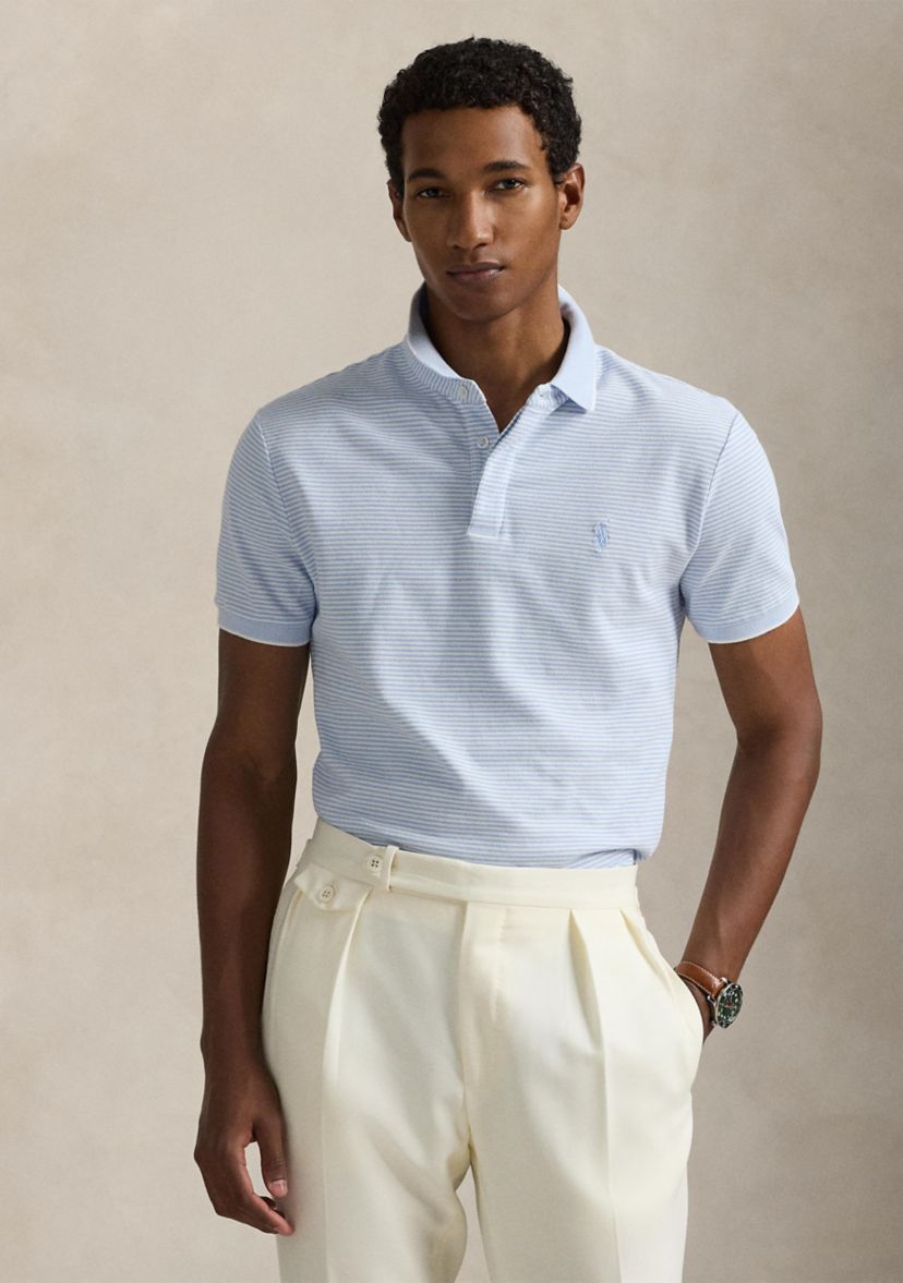 Classic Fit Stretch Oxford Mesh Polo Shirt