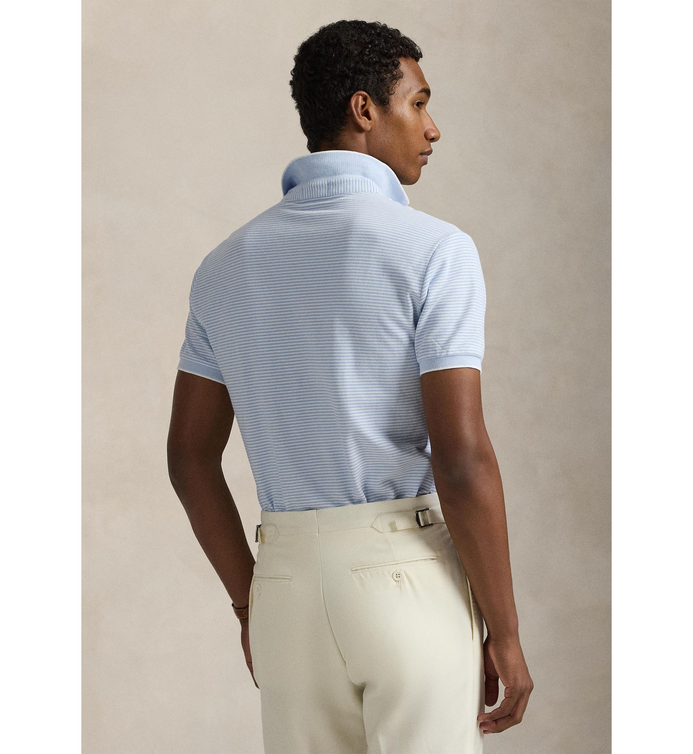 Classic Fit Stretch Oxford Mesh Polo Shirt