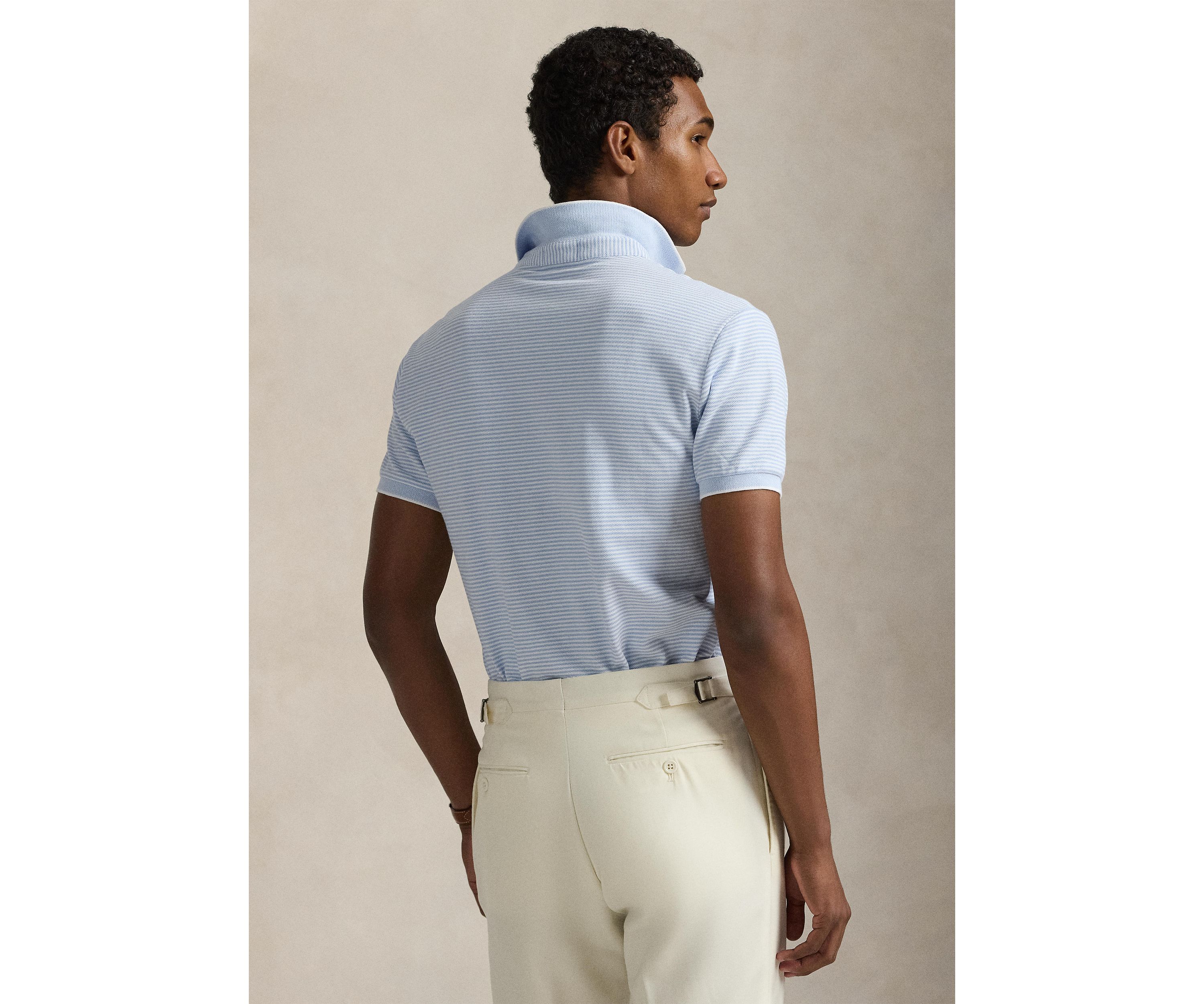 Classic Fit Stretch Oxford Mesh Polo Shirt