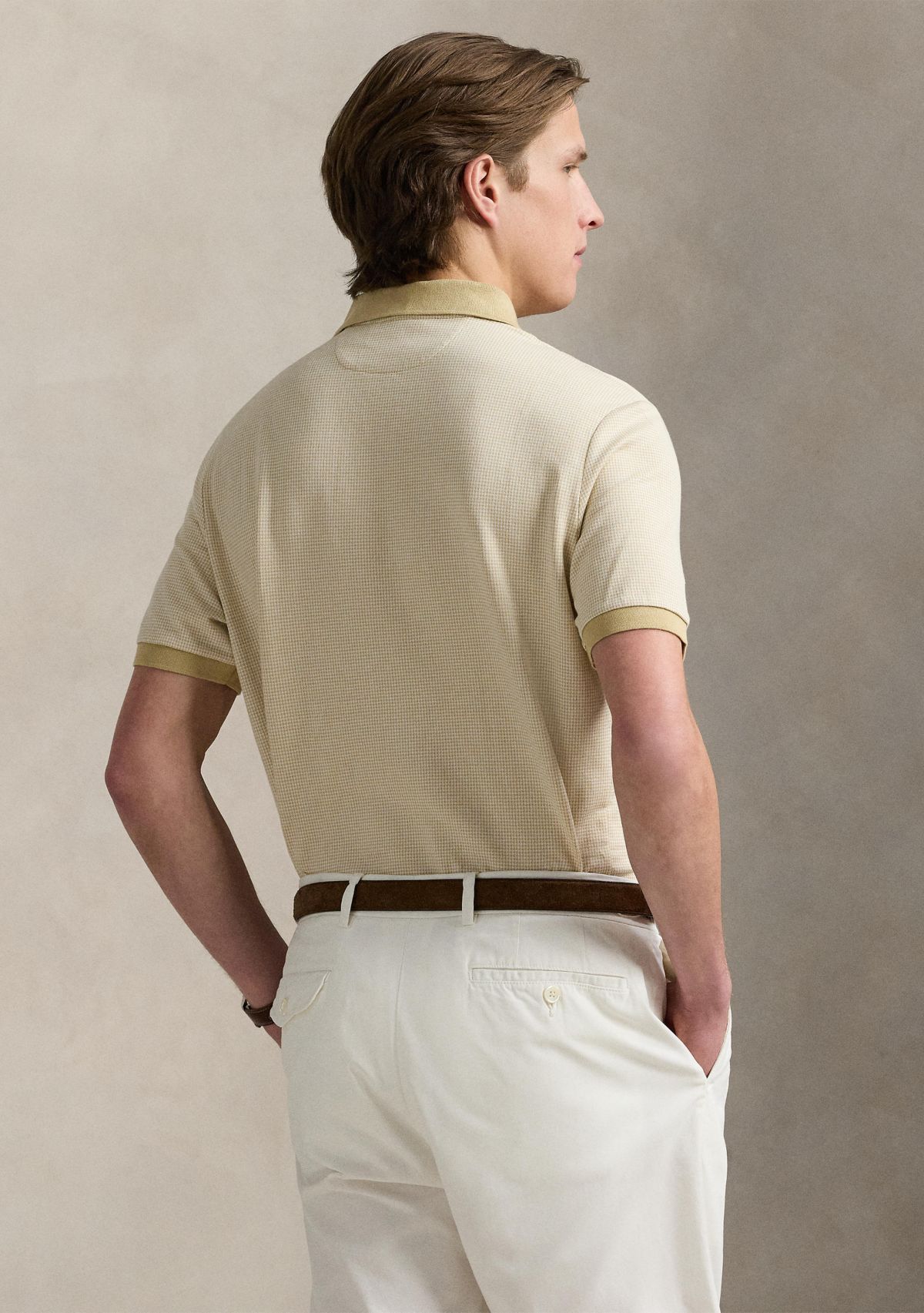 Classic Houndstooth Jersey Polo Shirt