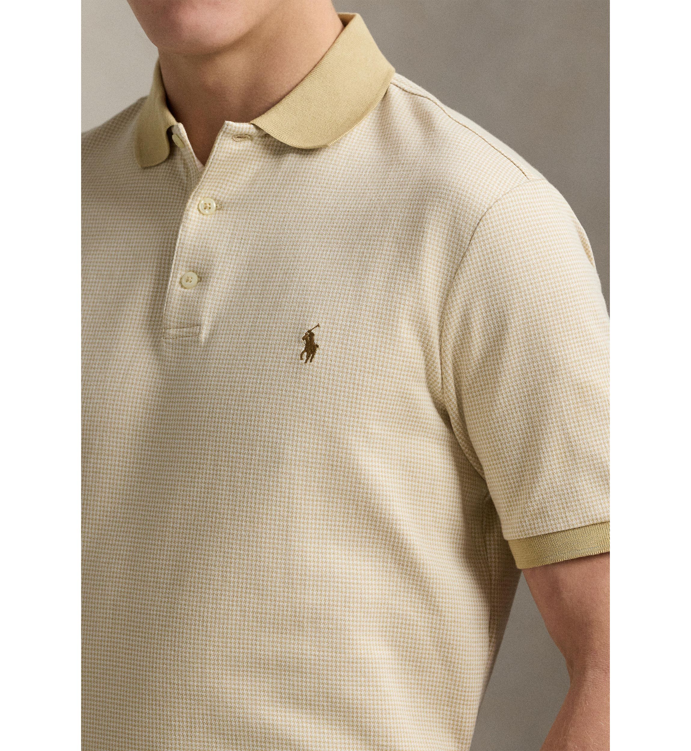 Classic Houndstooth Jersey Polo Shirt