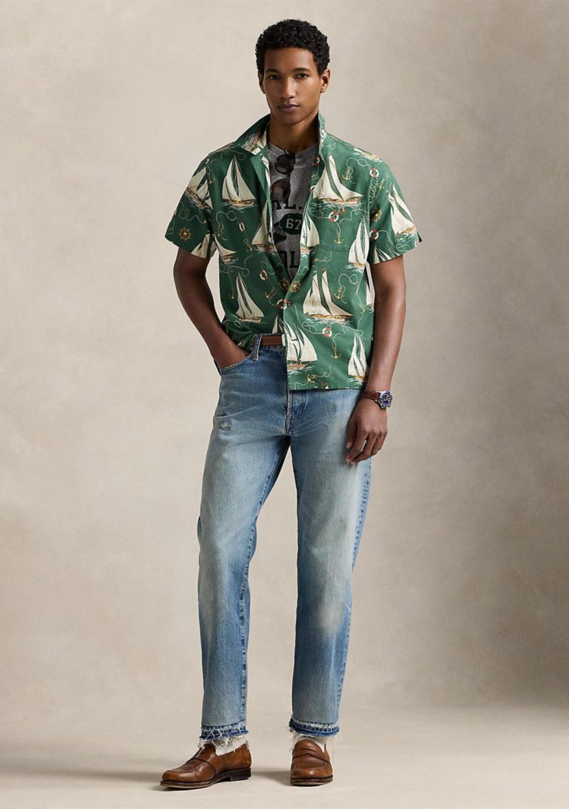 Classic Fit Sailboat Oxford Camp Shirt