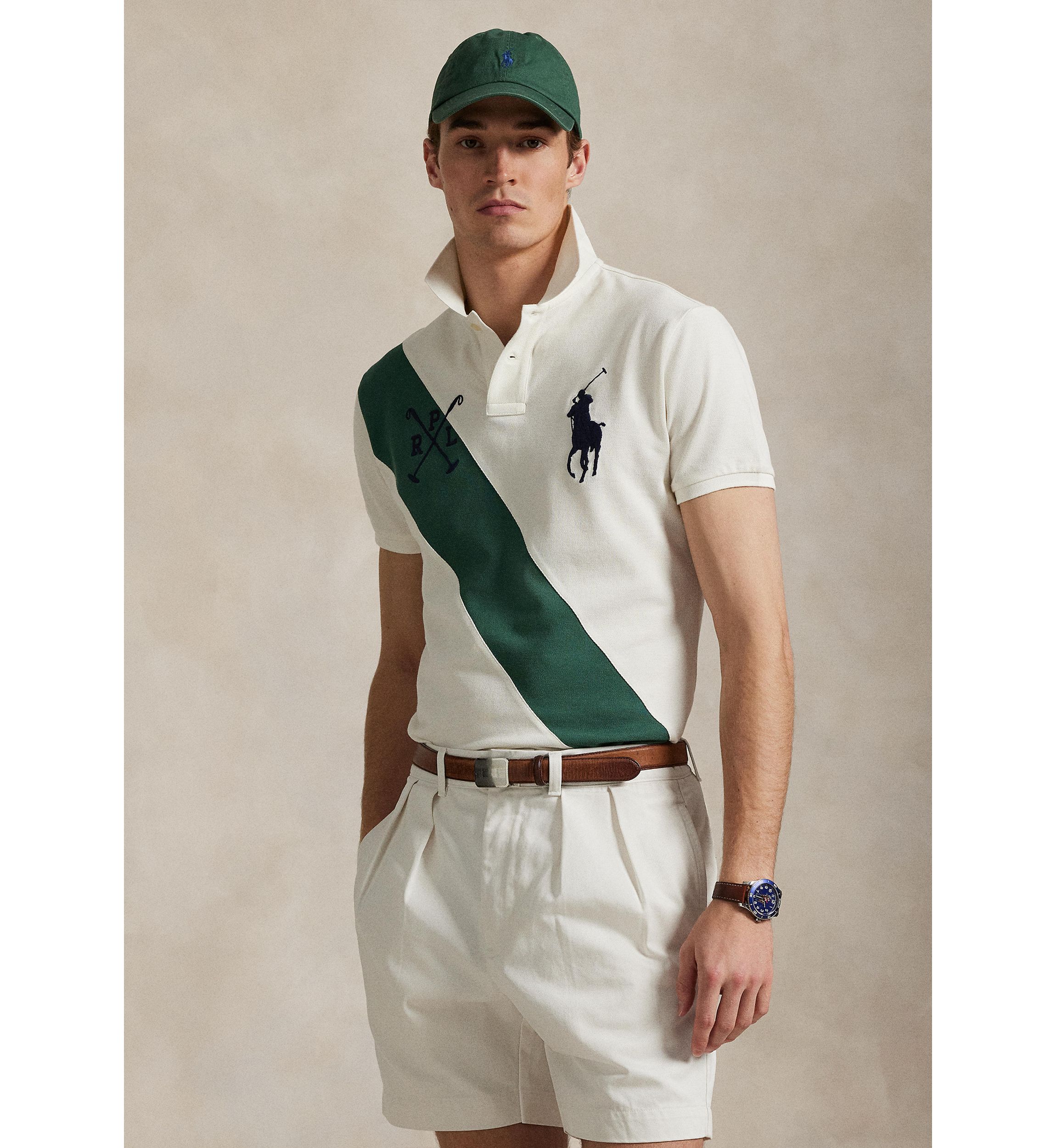 Classic Fit Big Pony Mesh Polo Shirt