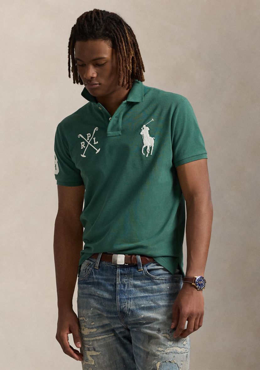 Classic Fit Big Pony Mesh Polo Shirt