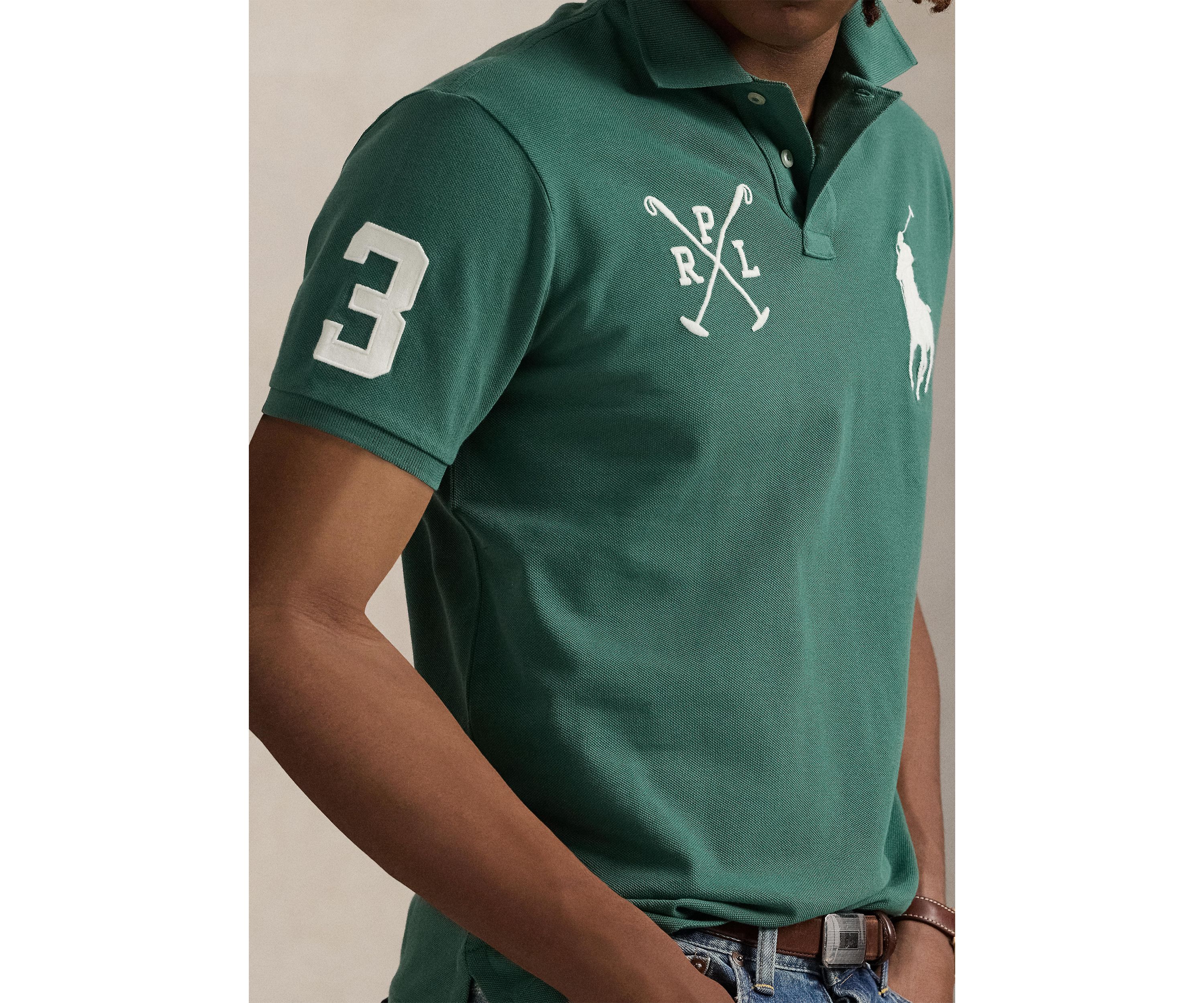 Classic Fit Big Pony Mesh Polo Shirt