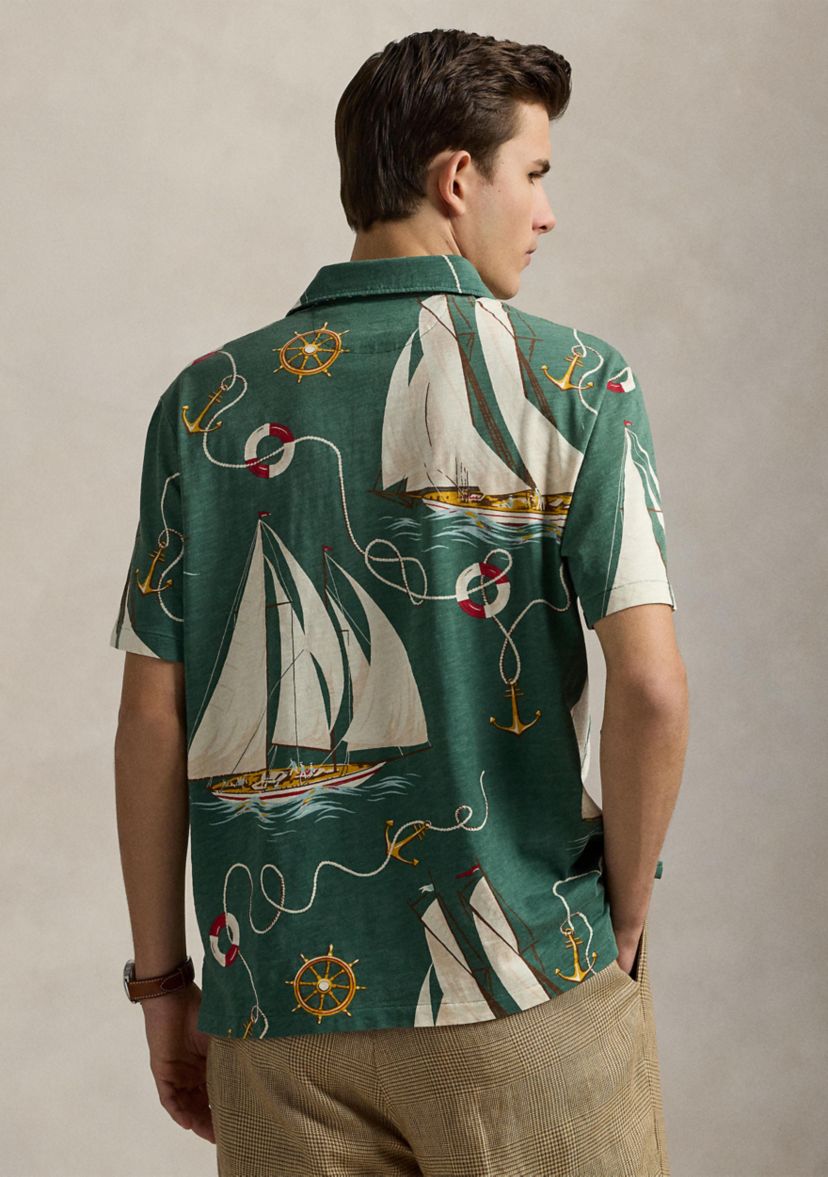Classic Fit Sailboat Jersey Polo Shirt