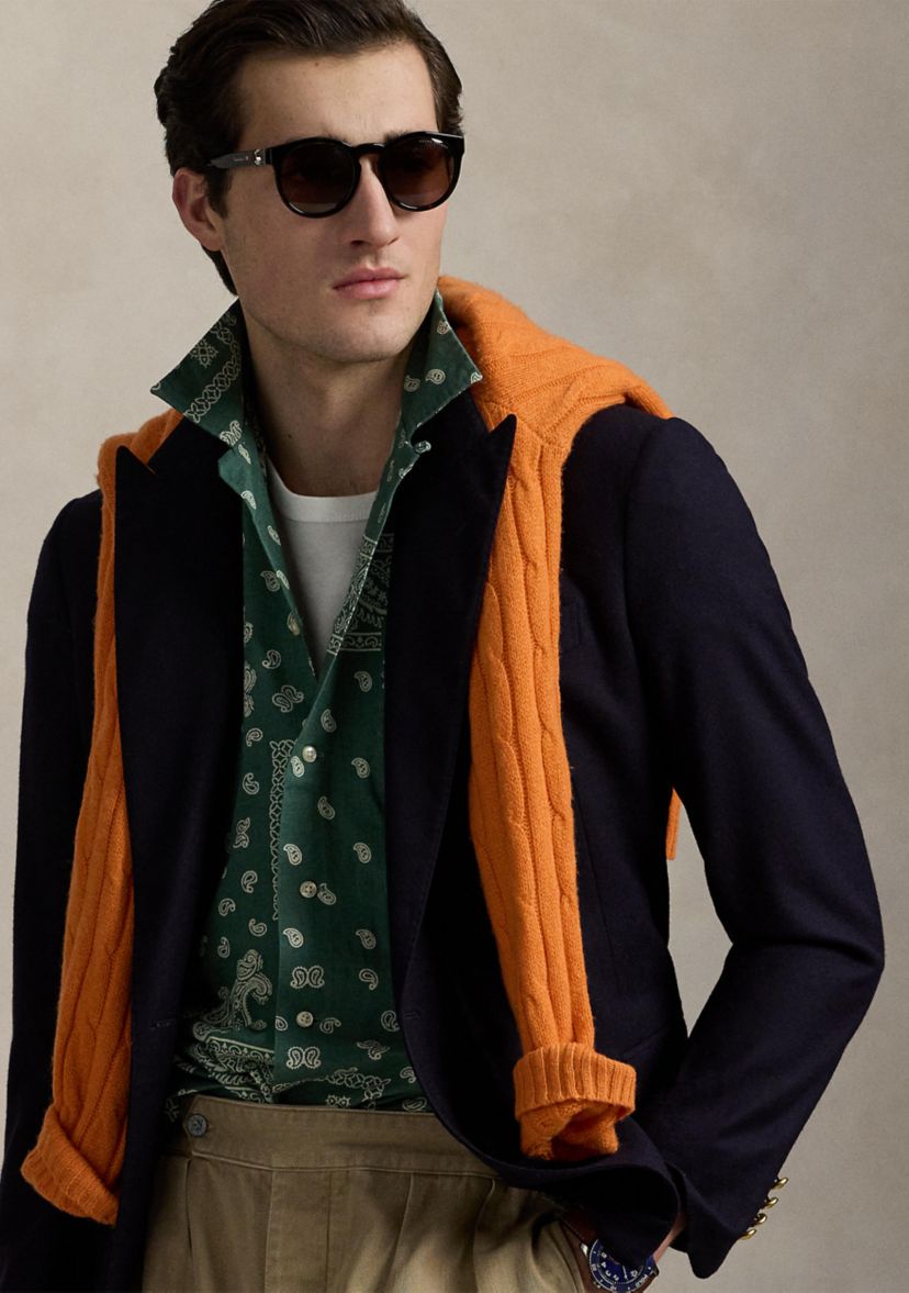 Classic Fit Bandanna-Print Camp Shirt