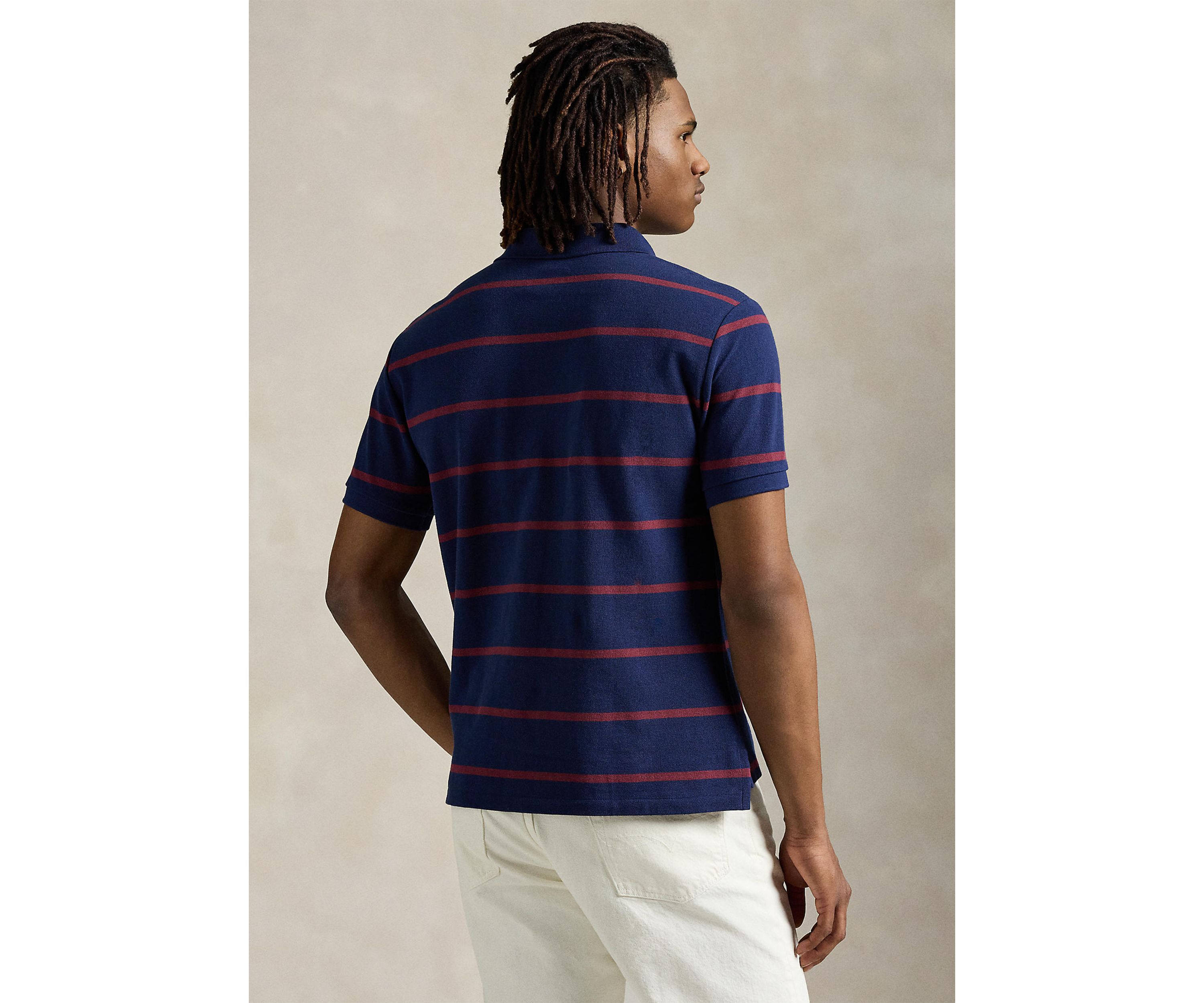 Custom Slim Fit Bear Mesh Polo Shirt