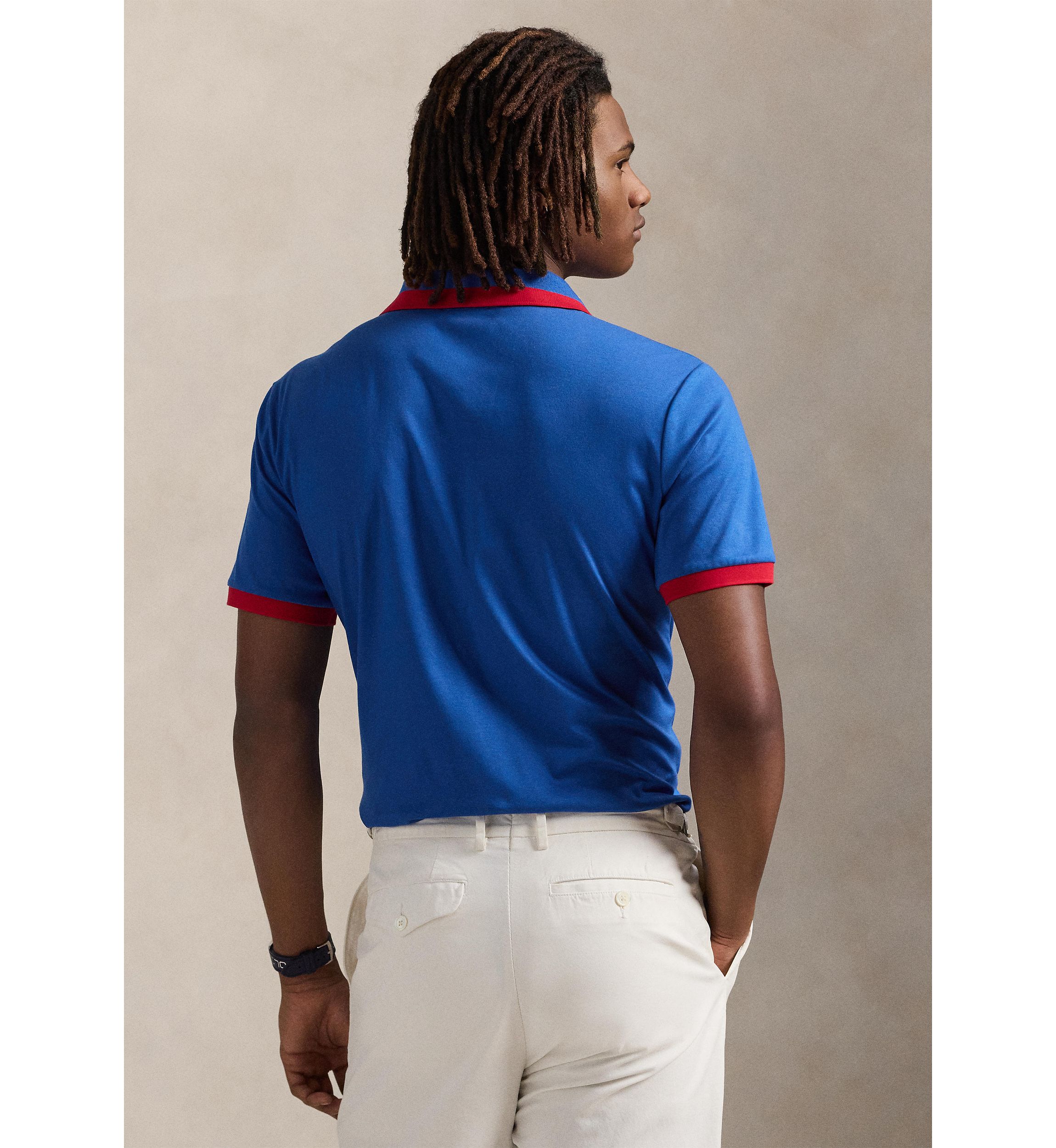 Classic Fit Striped Soft Cotton Polo Shirt