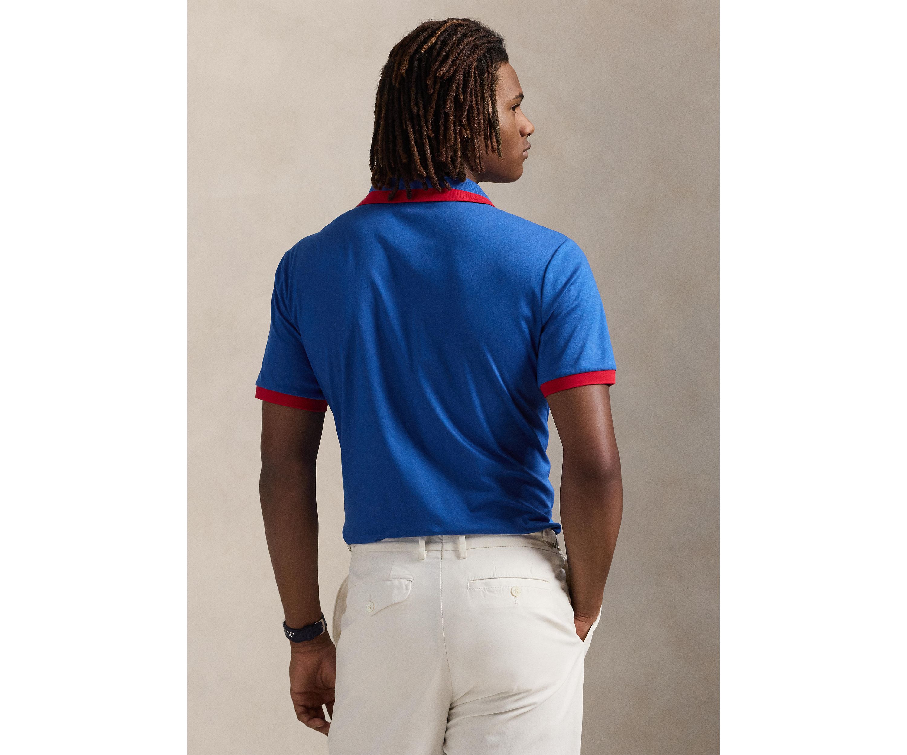 Classic Fit Striped Soft Cotton Polo Shirt