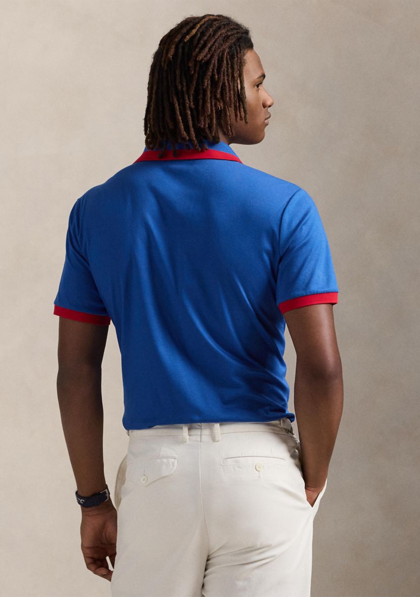 Classic Fit Striped Soft Cotton Polo Shirt