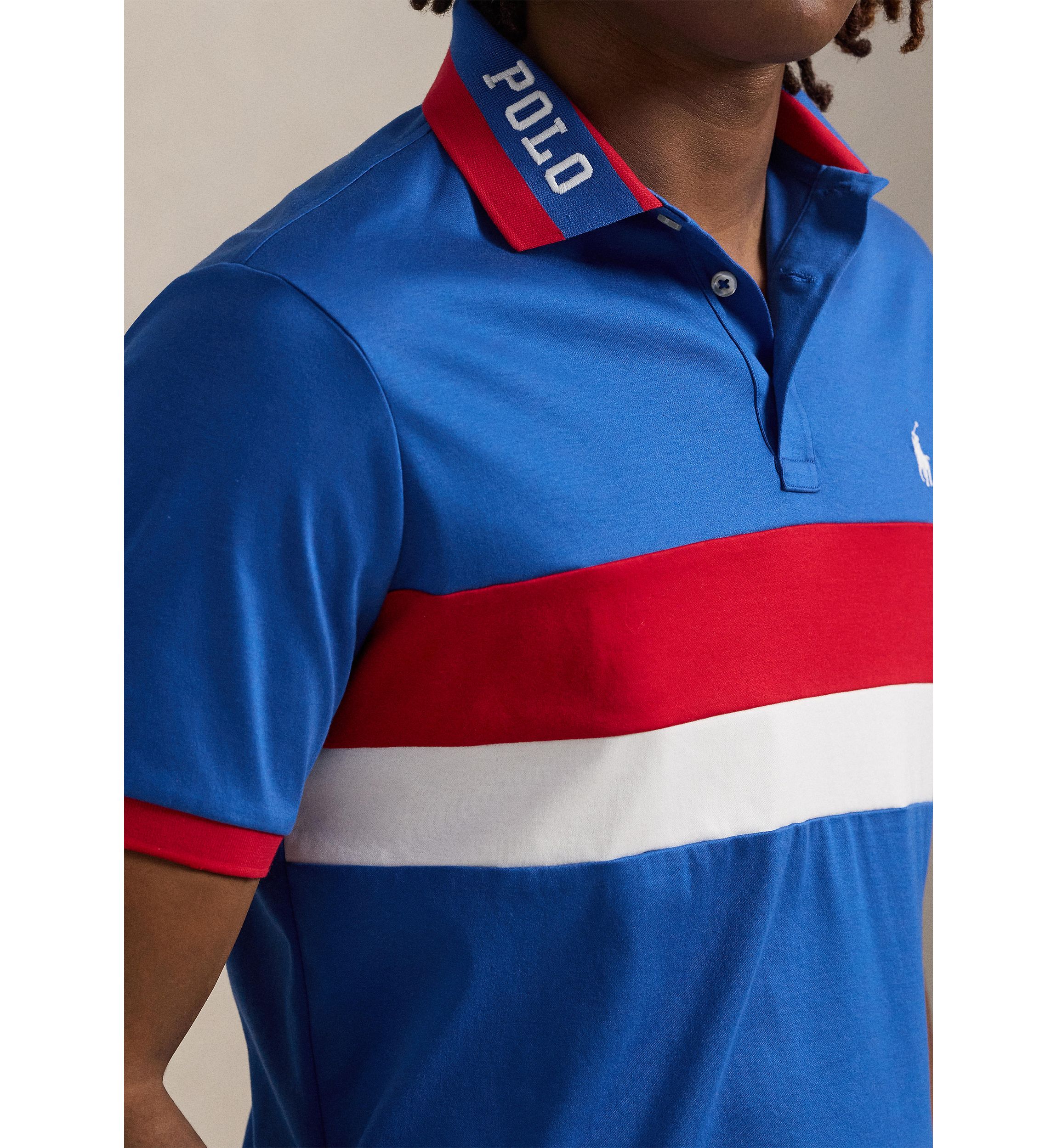Classic Fit Striped Soft Cotton Polo Shirt