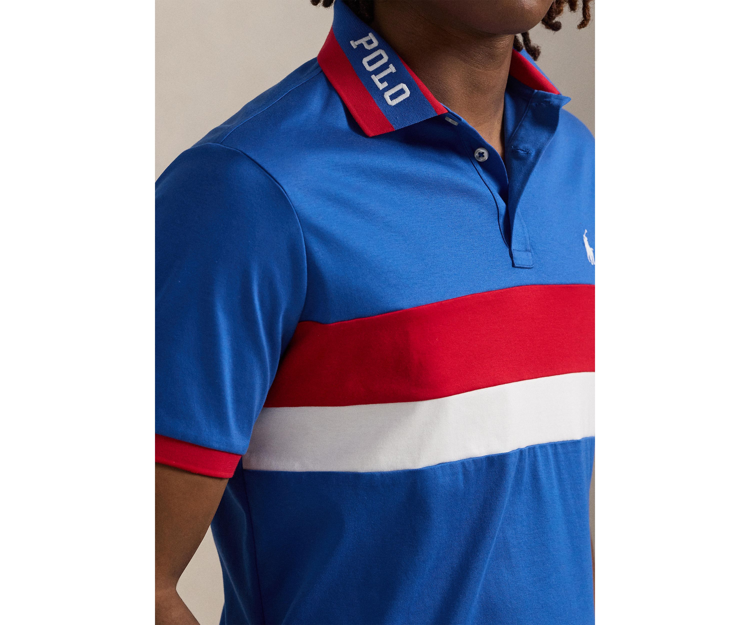 Classic Fit Striped Soft Cotton Polo Shirt