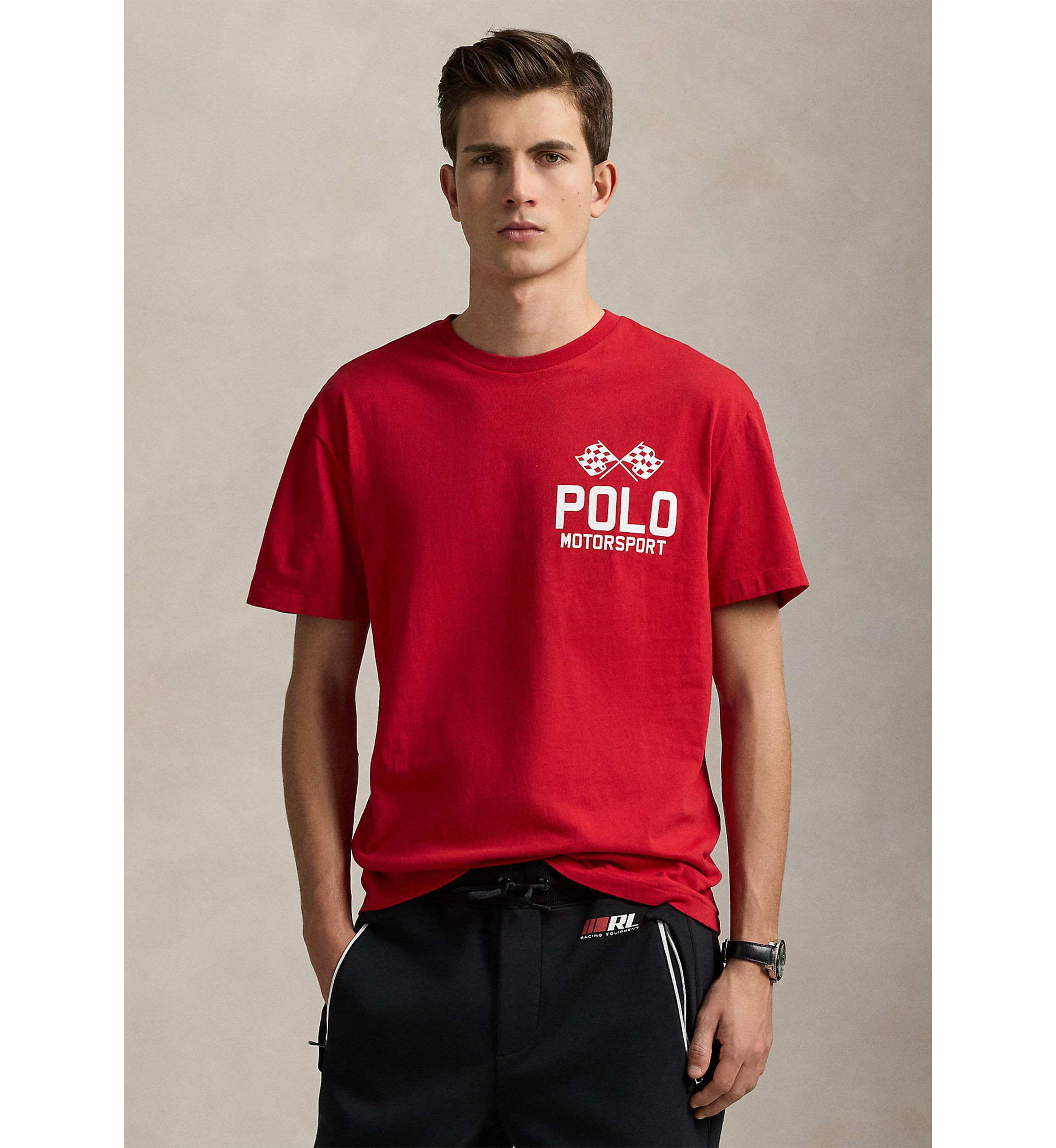 Classic Fit Slub Jersey Graphic T-Shirt