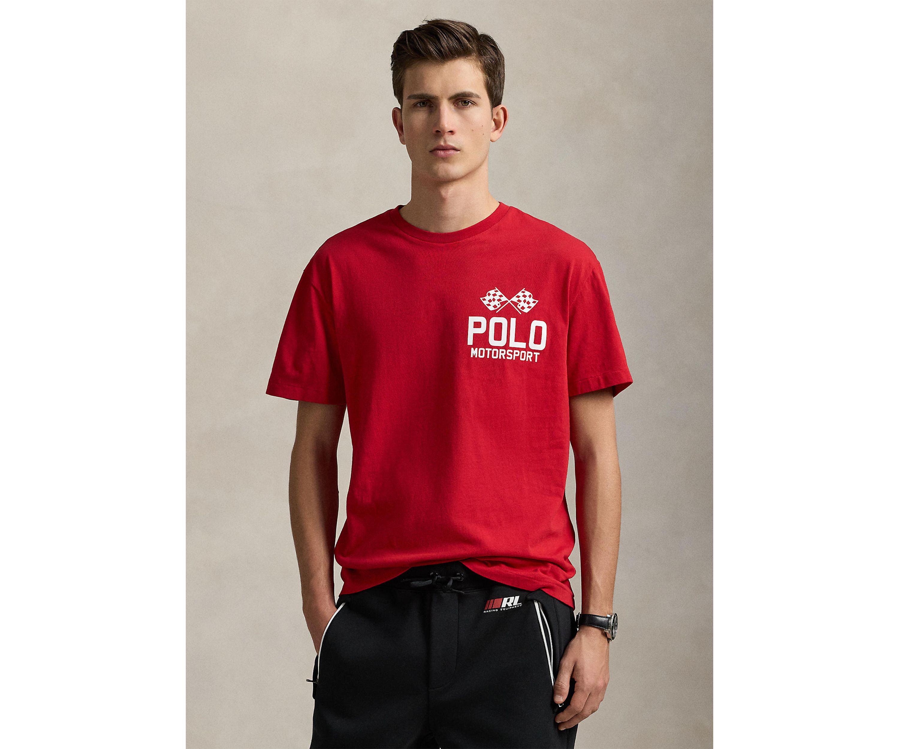 Classic Fit Slub Jersey Graphic T-Shirt