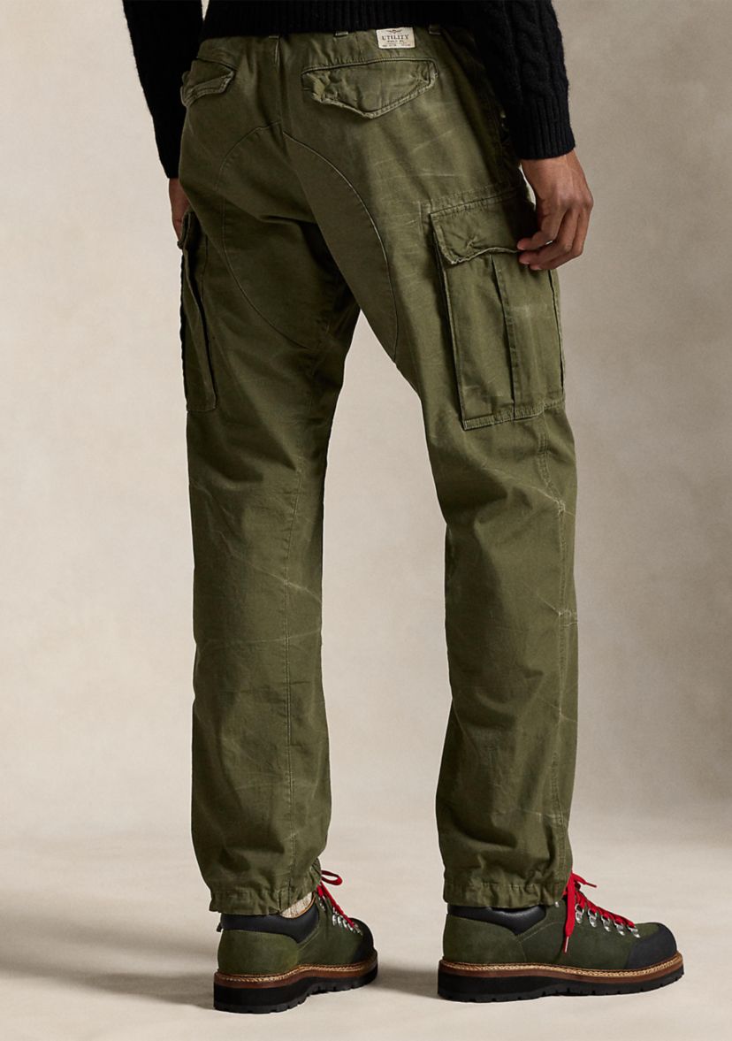 Mens Classic Fit Camo Canvas Cargo Pants