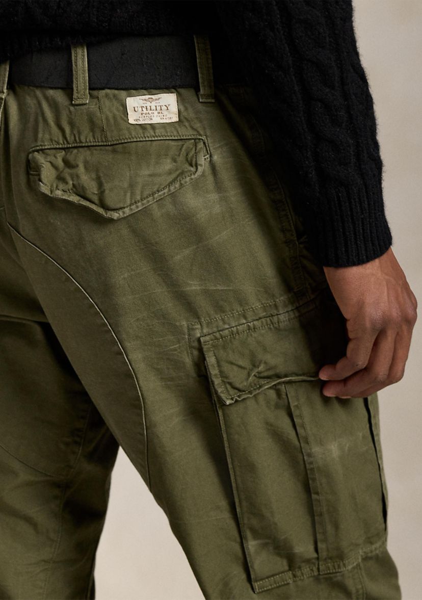 Mens Classic Fit Camo Canvas Cargo Pants