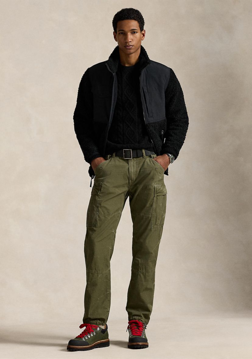 Mens Classic Fit Camo Canvas Cargo Pants