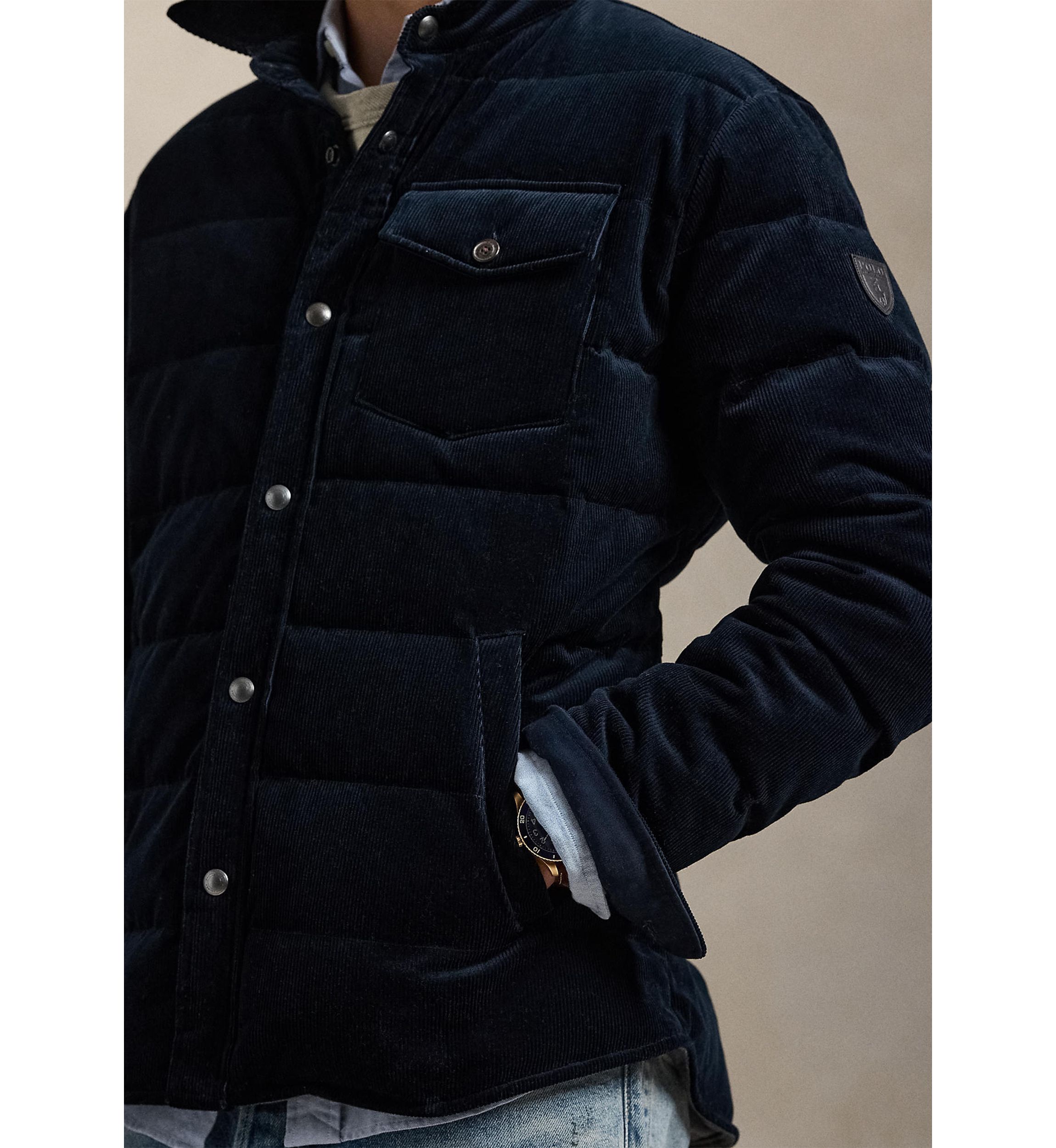 Quilted Corduroy Shirt Jacket