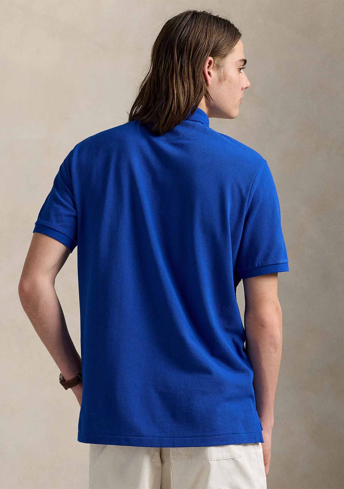 Classic Fit Mesh Graphic Polo Shirt