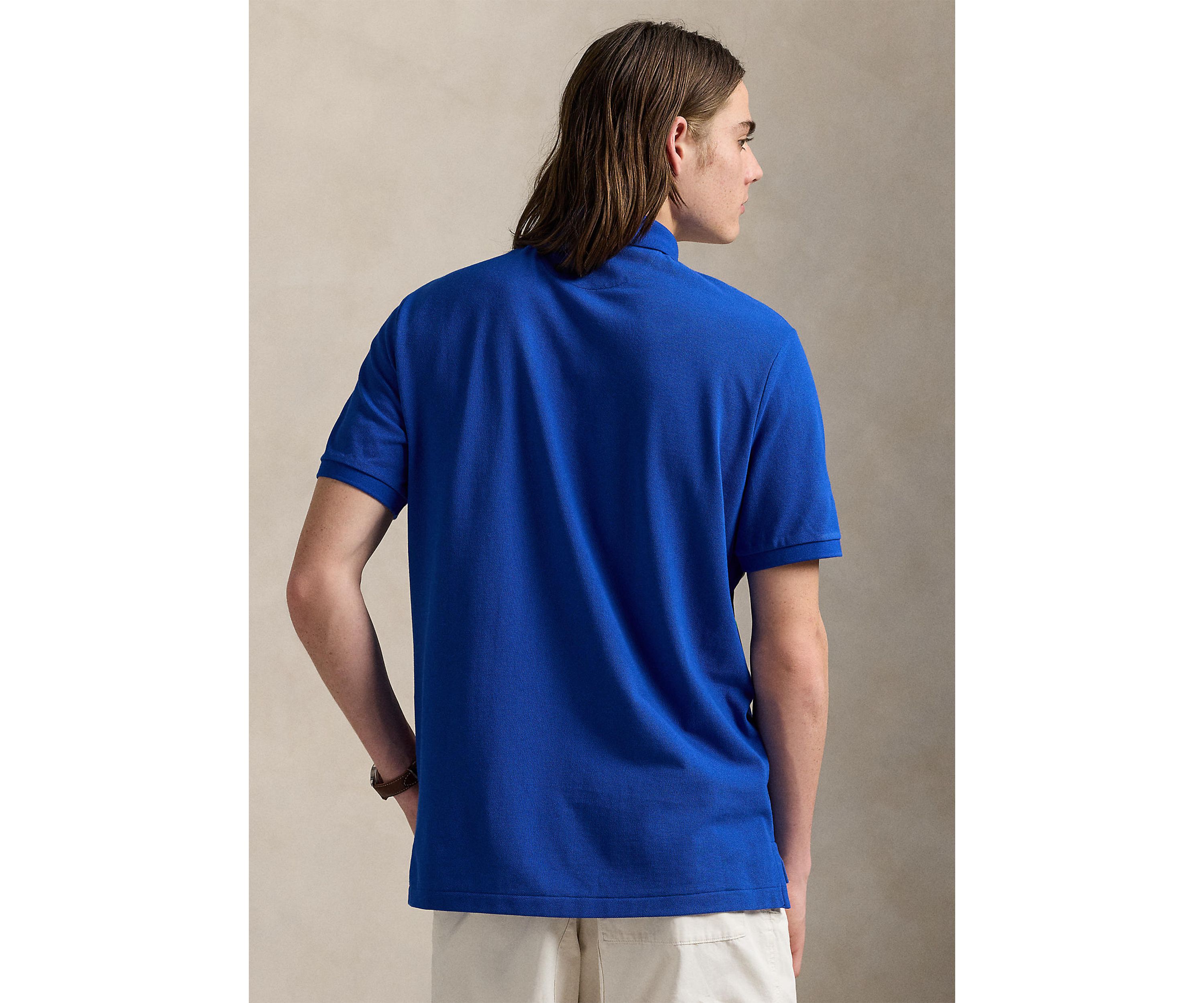 Classic Fit Mesh Graphic Polo Shirt