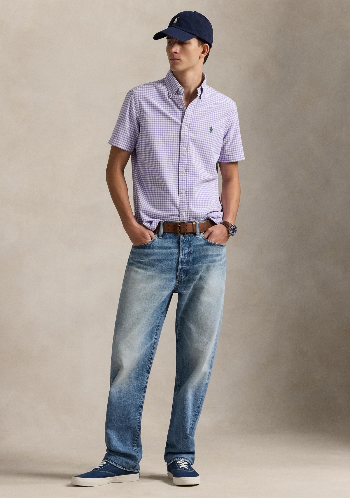 Classic Fit Gingham Oxford Shirt